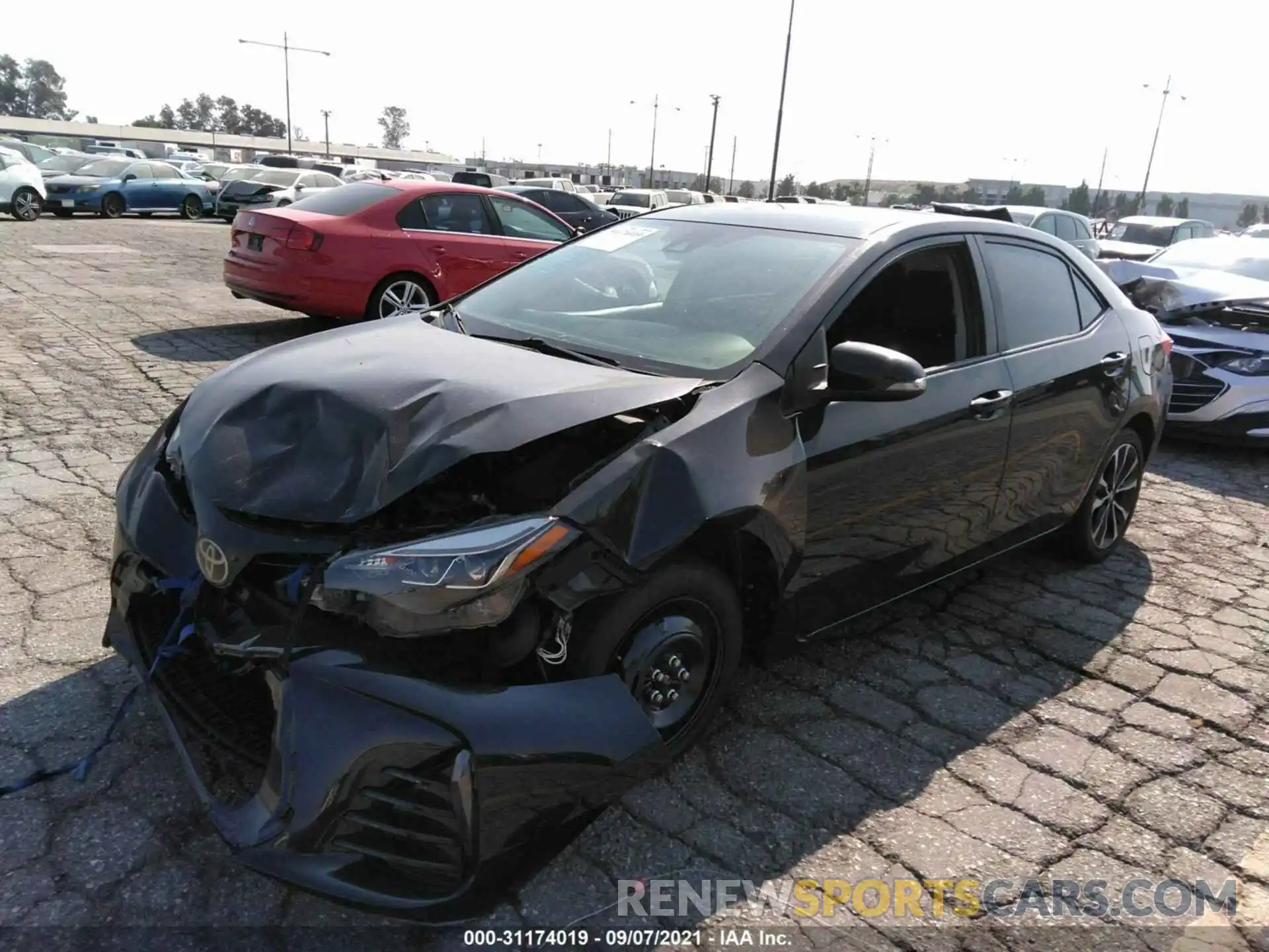 2 Photograph of a damaged car 2T1BURHE7KC157891 TOYOTA COROLLA 2019