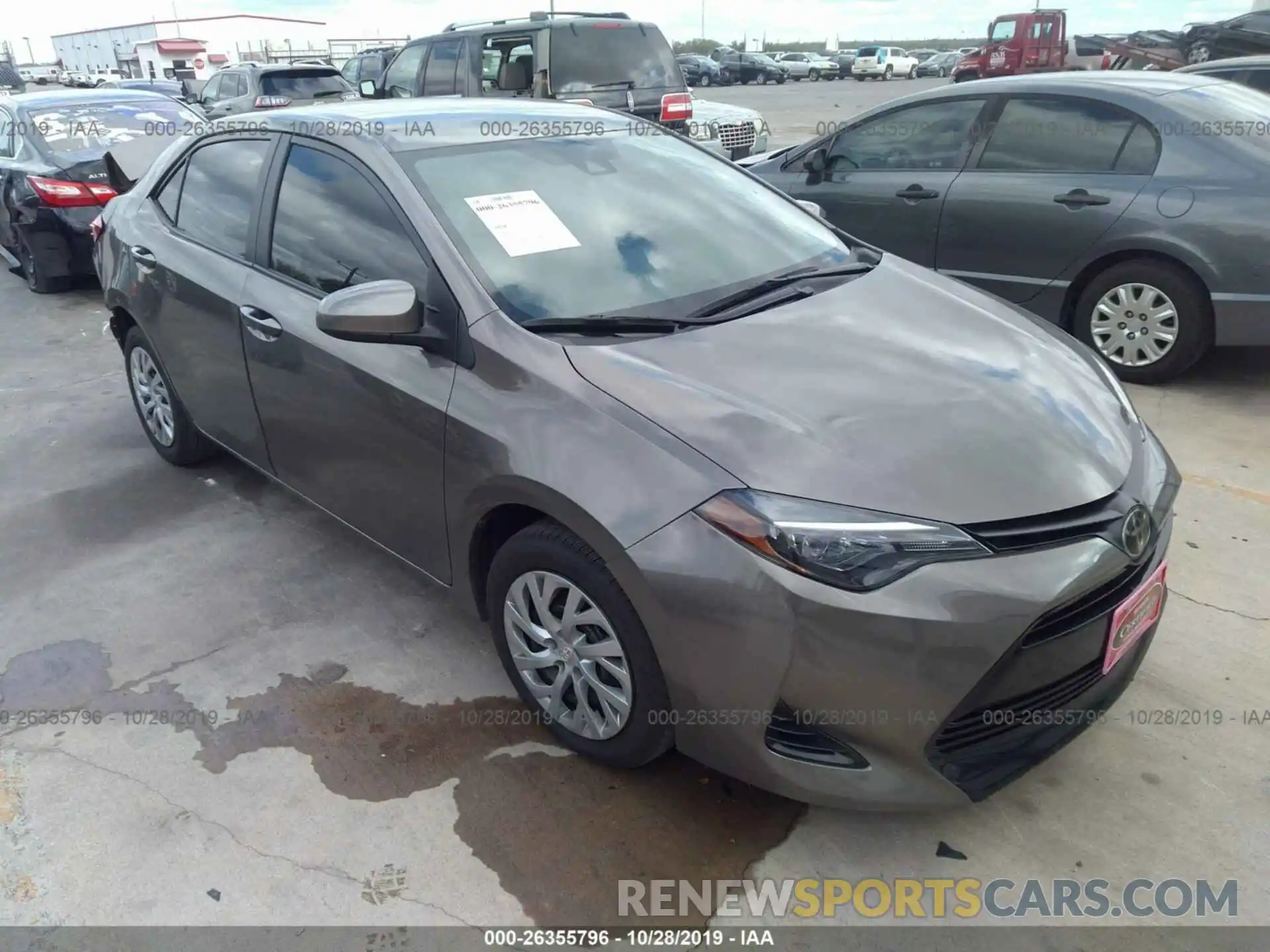 1 Photograph of a damaged car 2T1BURHE7KC163965 TOYOTA COROLLA 2019