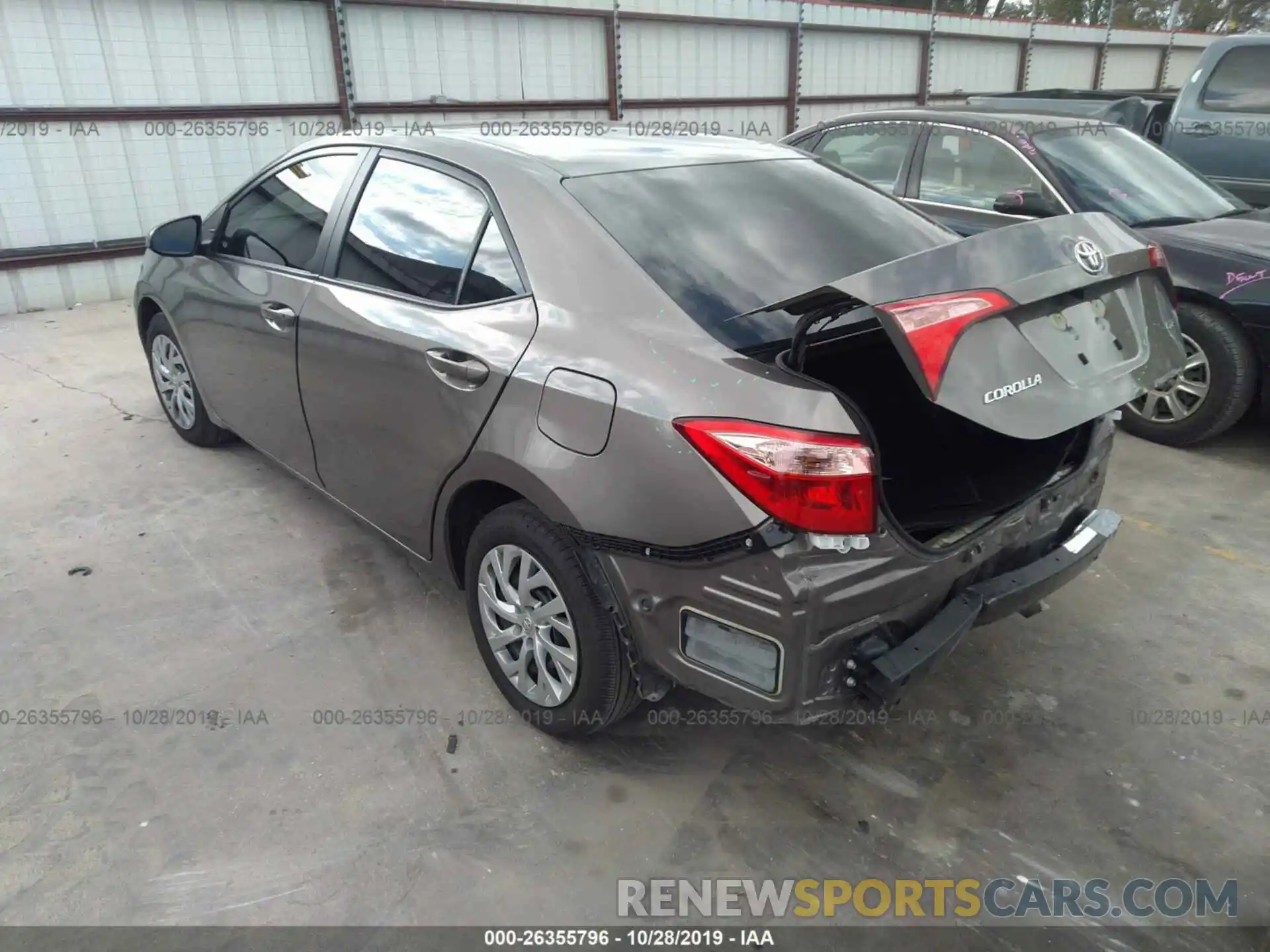 3 Photograph of a damaged car 2T1BURHE7KC163965 TOYOTA COROLLA 2019