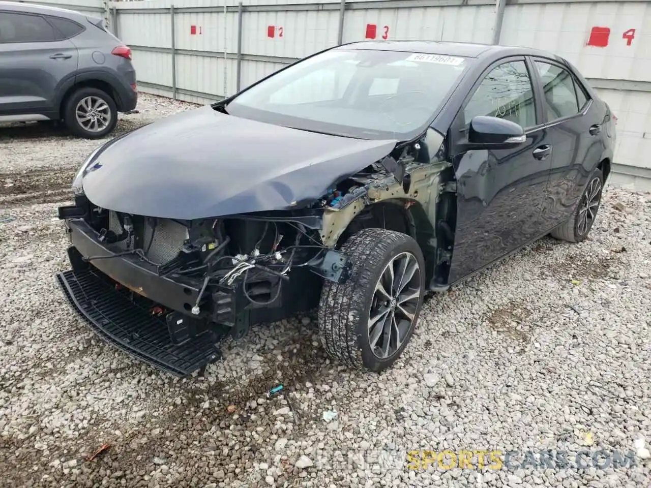 2 Photograph of a damaged car 2T1BURHE7KC164453 TOYOTA COROLLA 2019