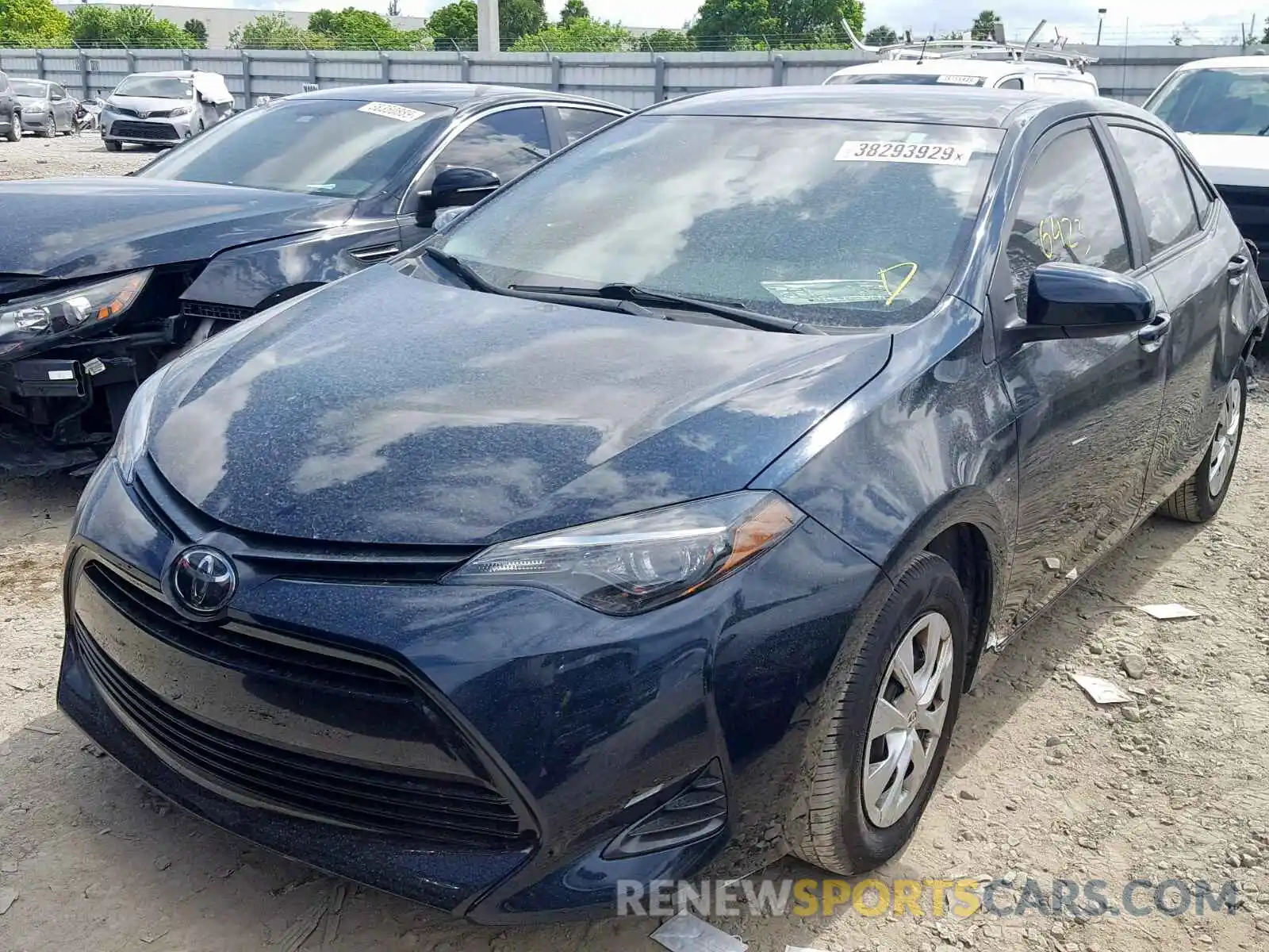 2 Photograph of a damaged car 2T1BURHE7KC166008 TOYOTA COROLLA 2019