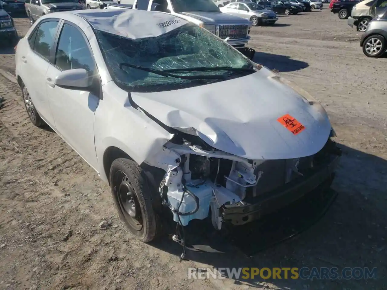 1 Photograph of a damaged car 2T1BURHE7KC166039 TOYOTA COROLLA 2019