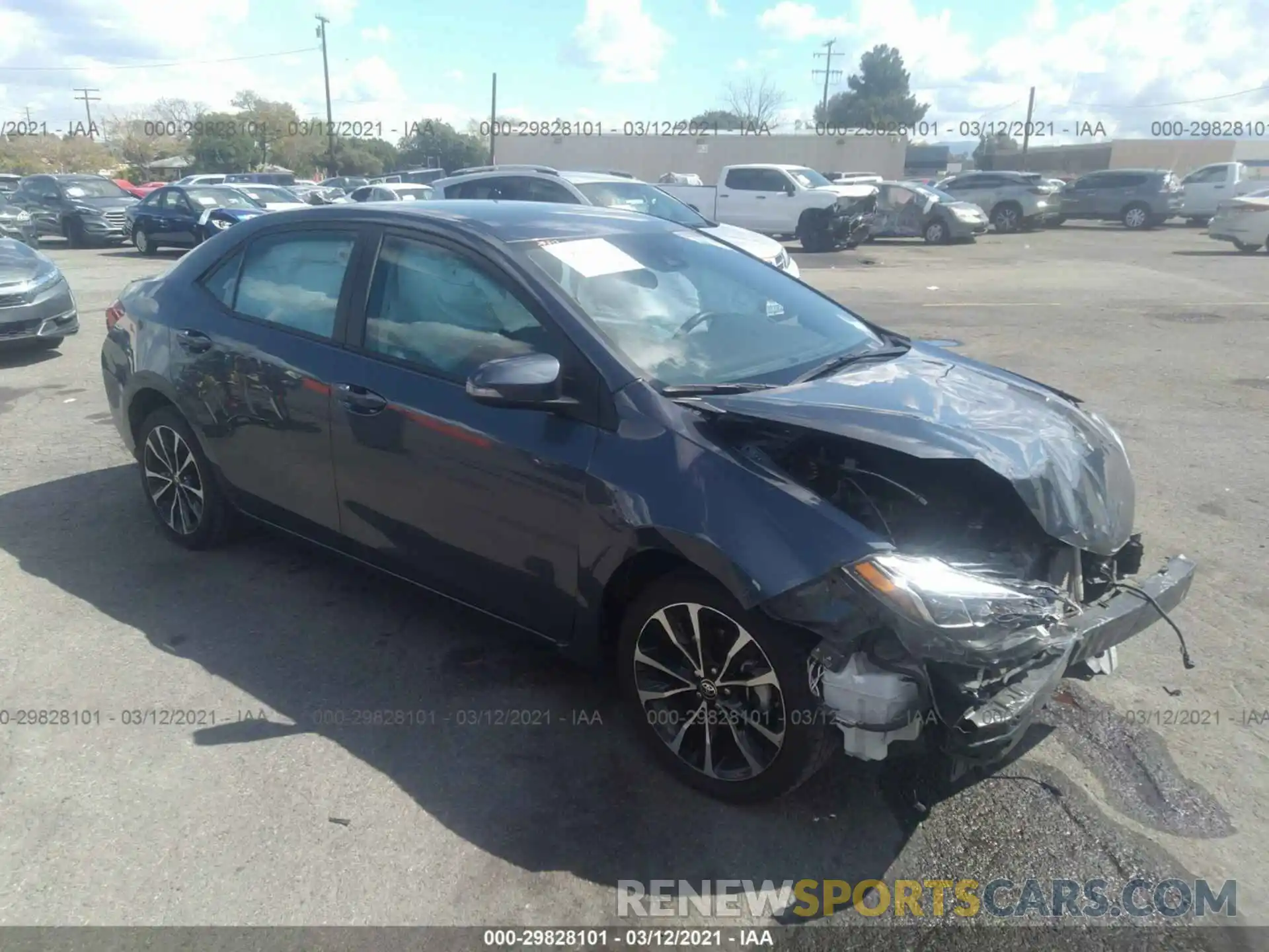 1 Photograph of a damaged car 2T1BURHE7KC167630 TOYOTA COROLLA 2019