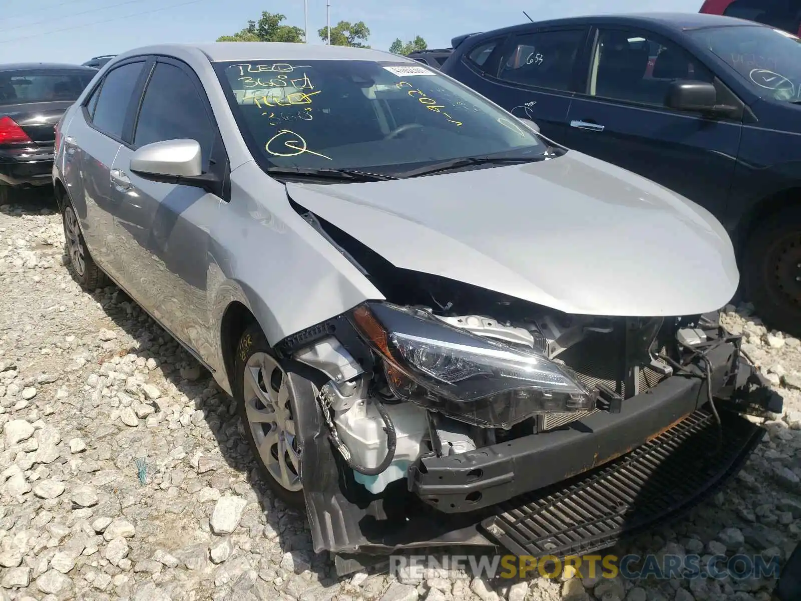 1 Photograph of a damaged car 2T1BURHE7KC169023 TOYOTA COROLLA 2019