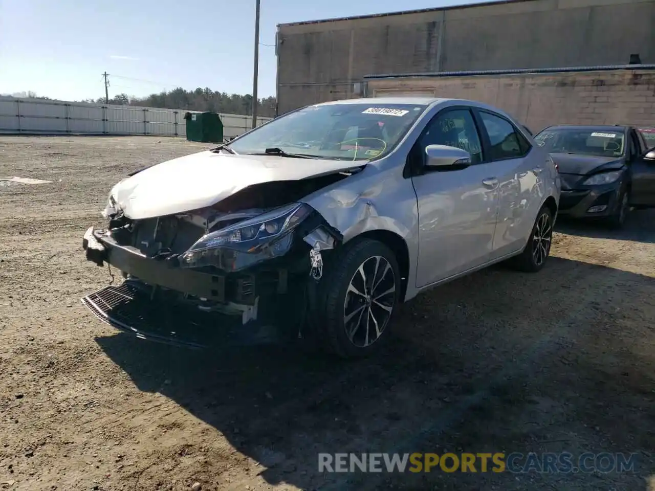 2 Photograph of a damaged car 2T1BURHE7KC169684 TOYOTA COROLLA 2019