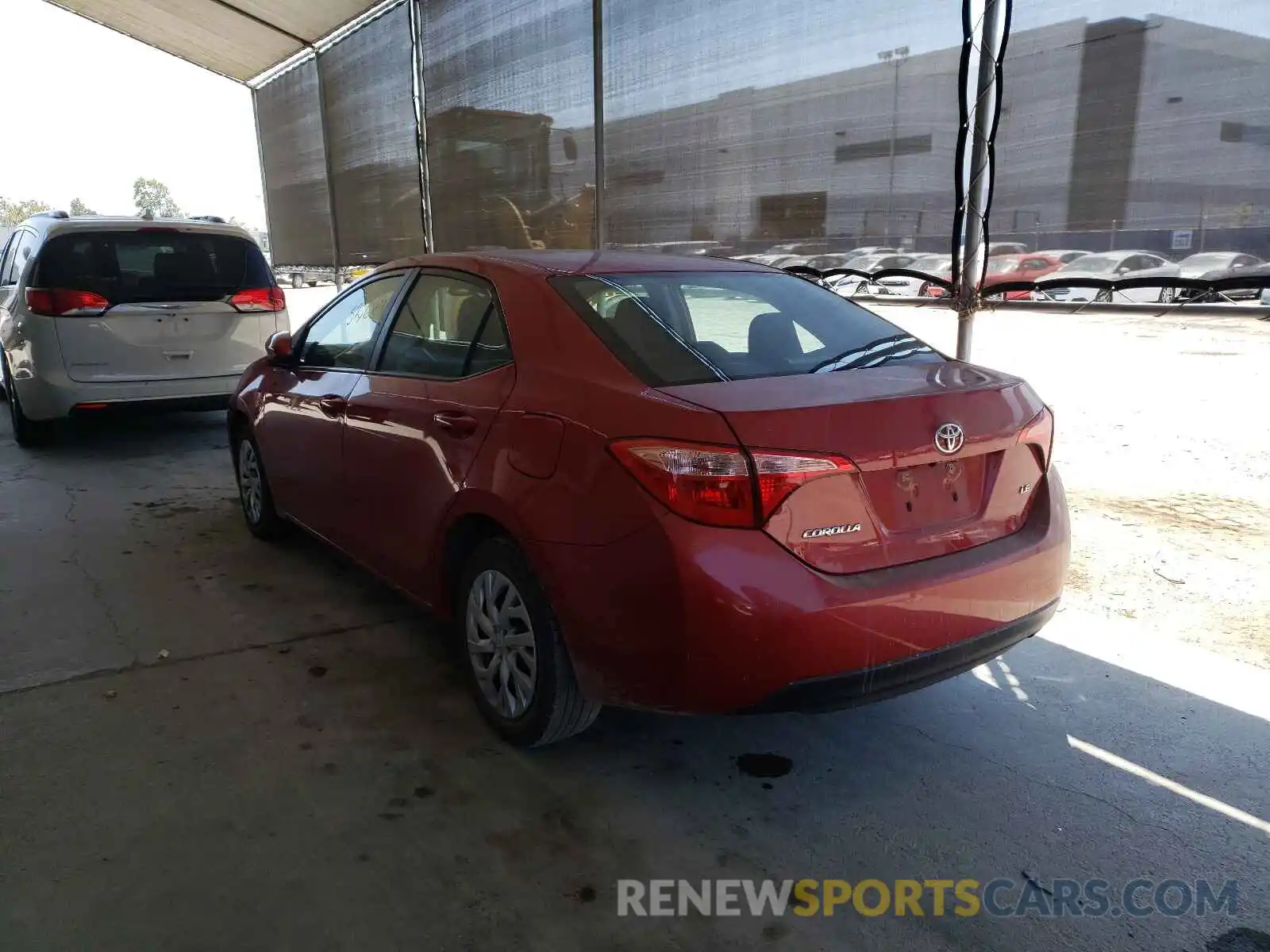 3 Photograph of a damaged car 2T1BURHE7KC170172 TOYOTA COROLLA 2019