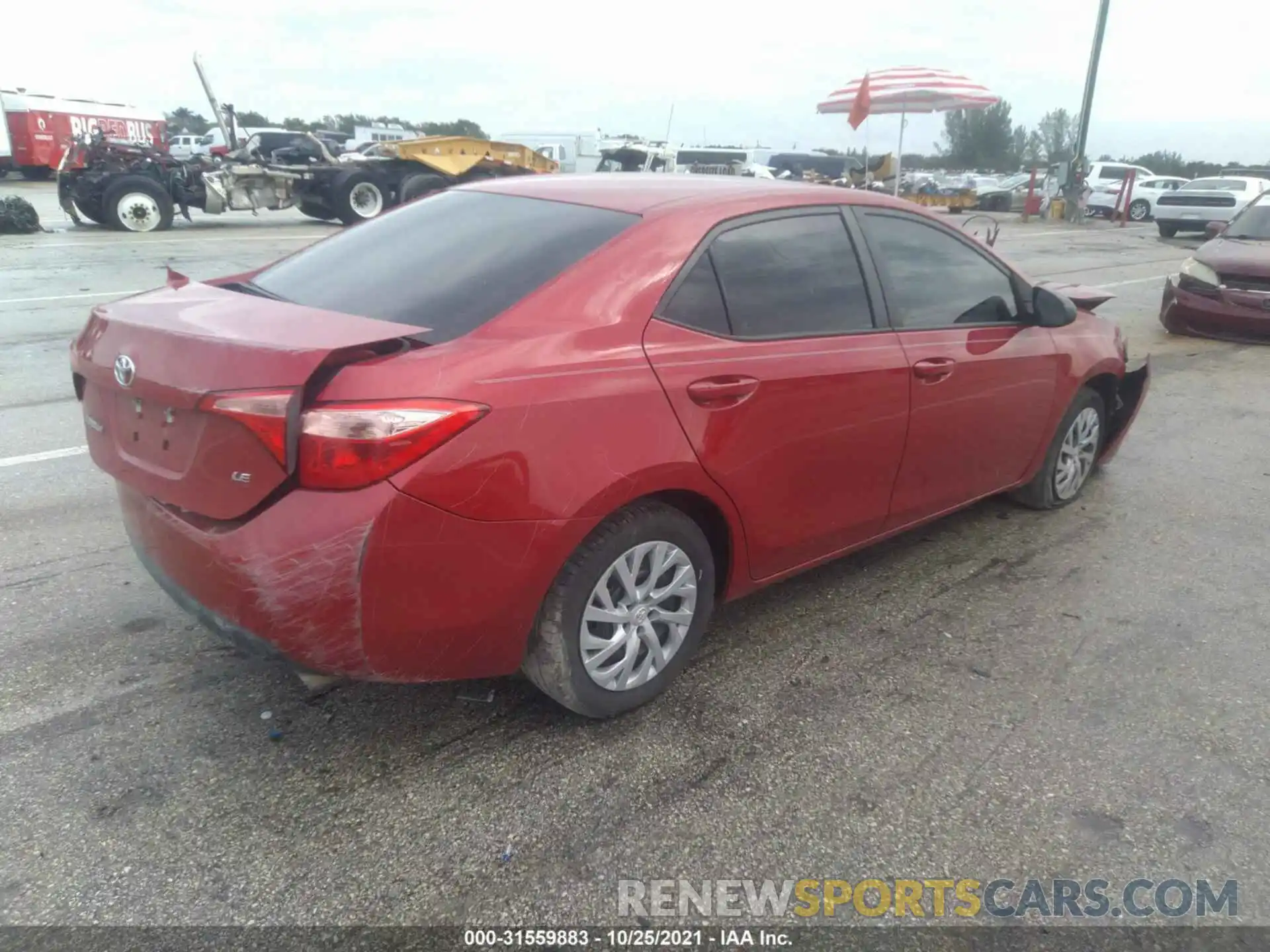 4 Photograph of a damaged car 2T1BURHE7KC171869 TOYOTA COROLLA 2019