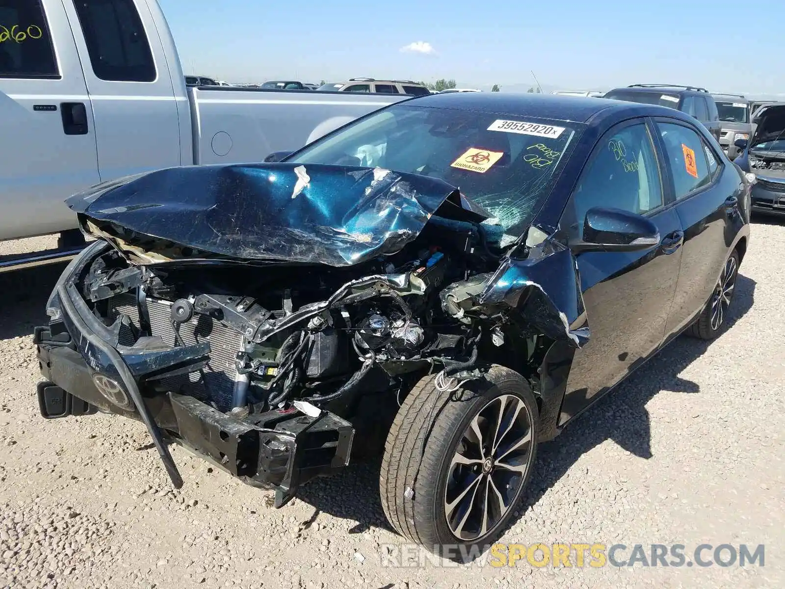 2 Photograph of a damaged car 2T1BURHE7KC173332 TOYOTA COROLLA 2019