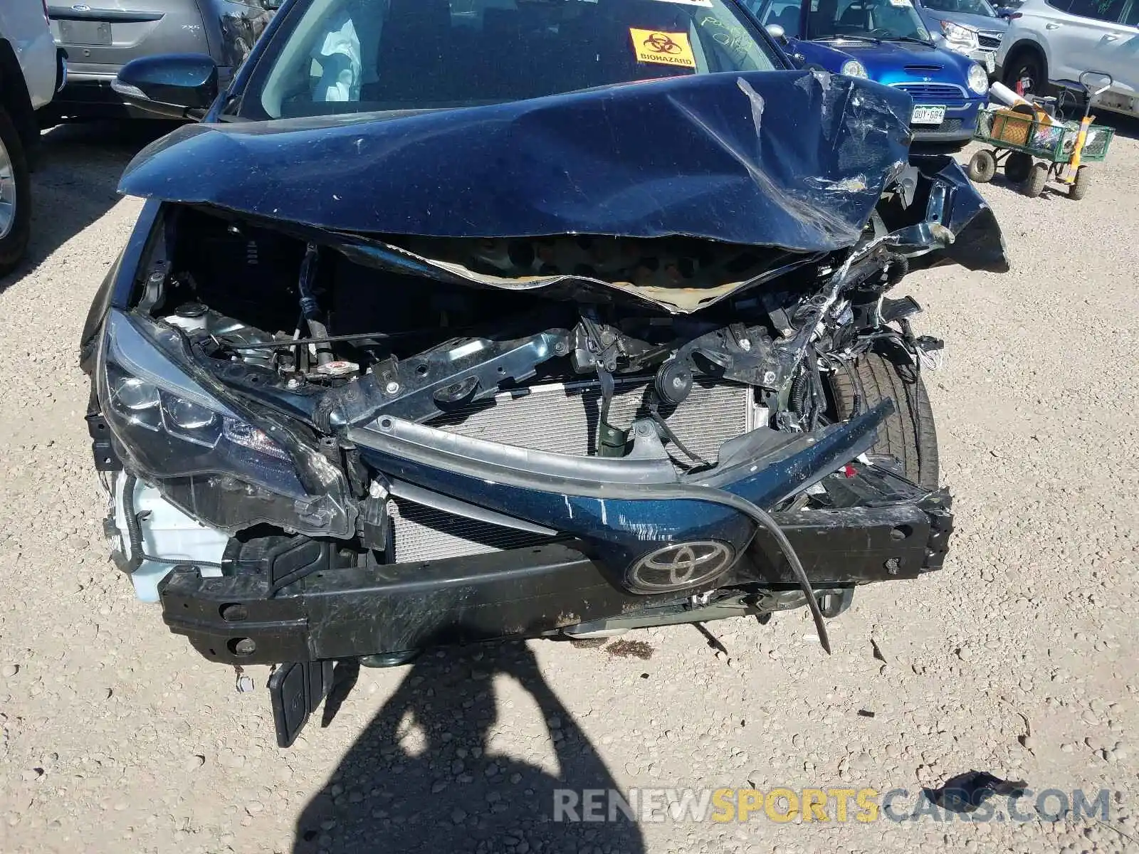 9 Photograph of a damaged car 2T1BURHE7KC173332 TOYOTA COROLLA 2019