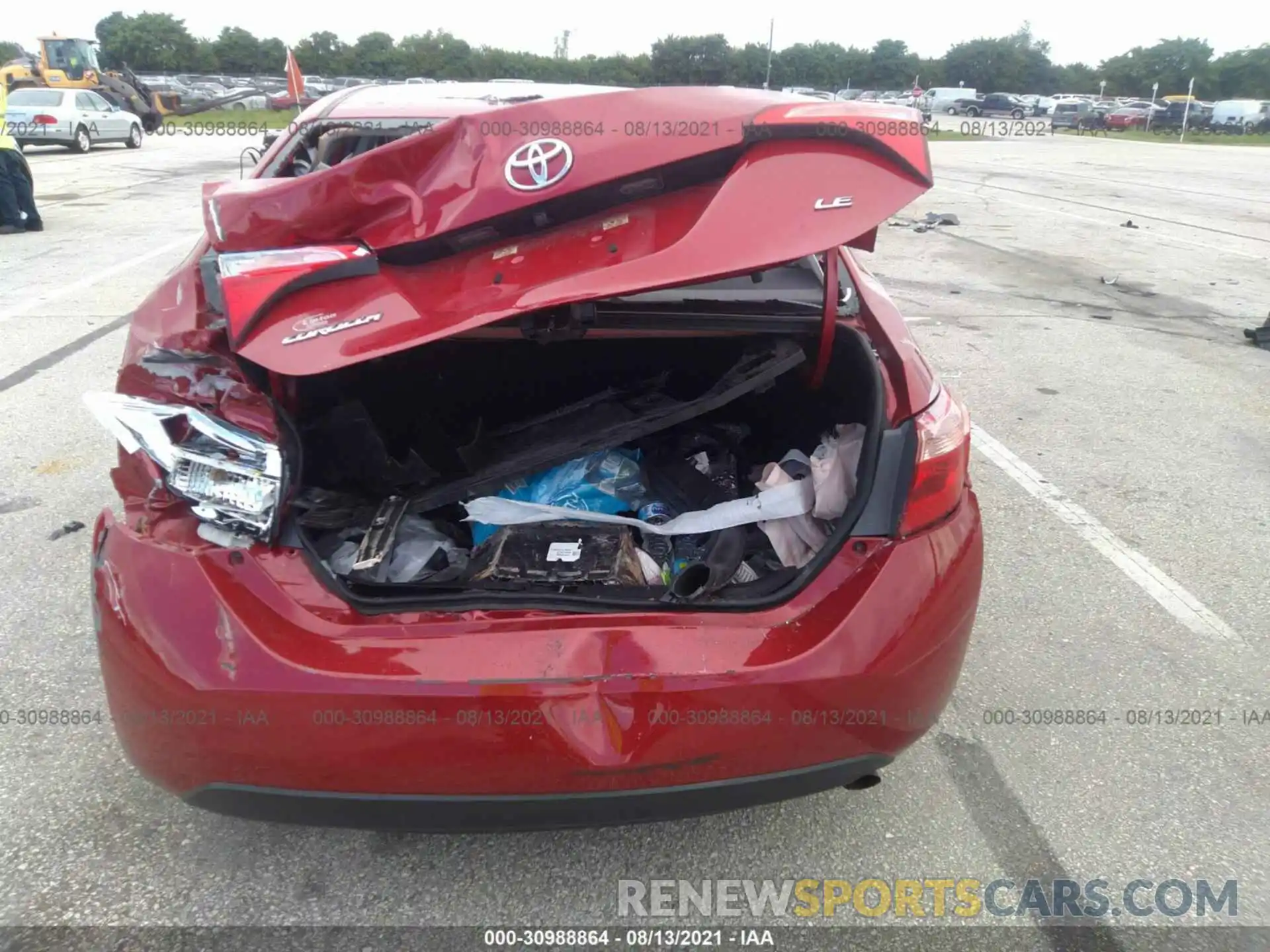 6 Photograph of a damaged car 2T1BURHE7KC174965 TOYOTA COROLLA 2019