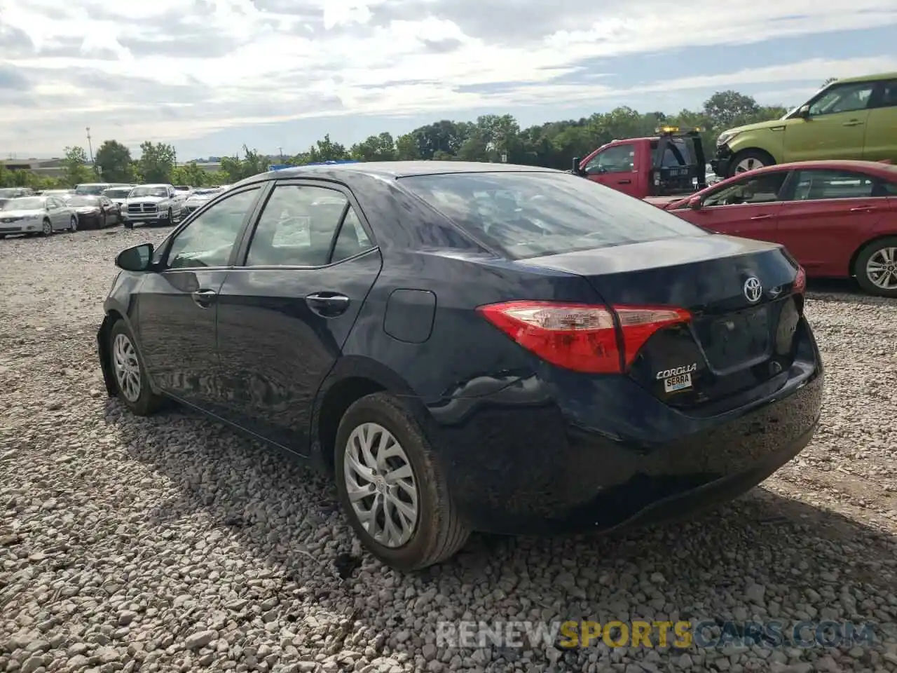 3 Photograph of a damaged car 2T1BURHE7KC177204 TOYOTA COROLLA 2019