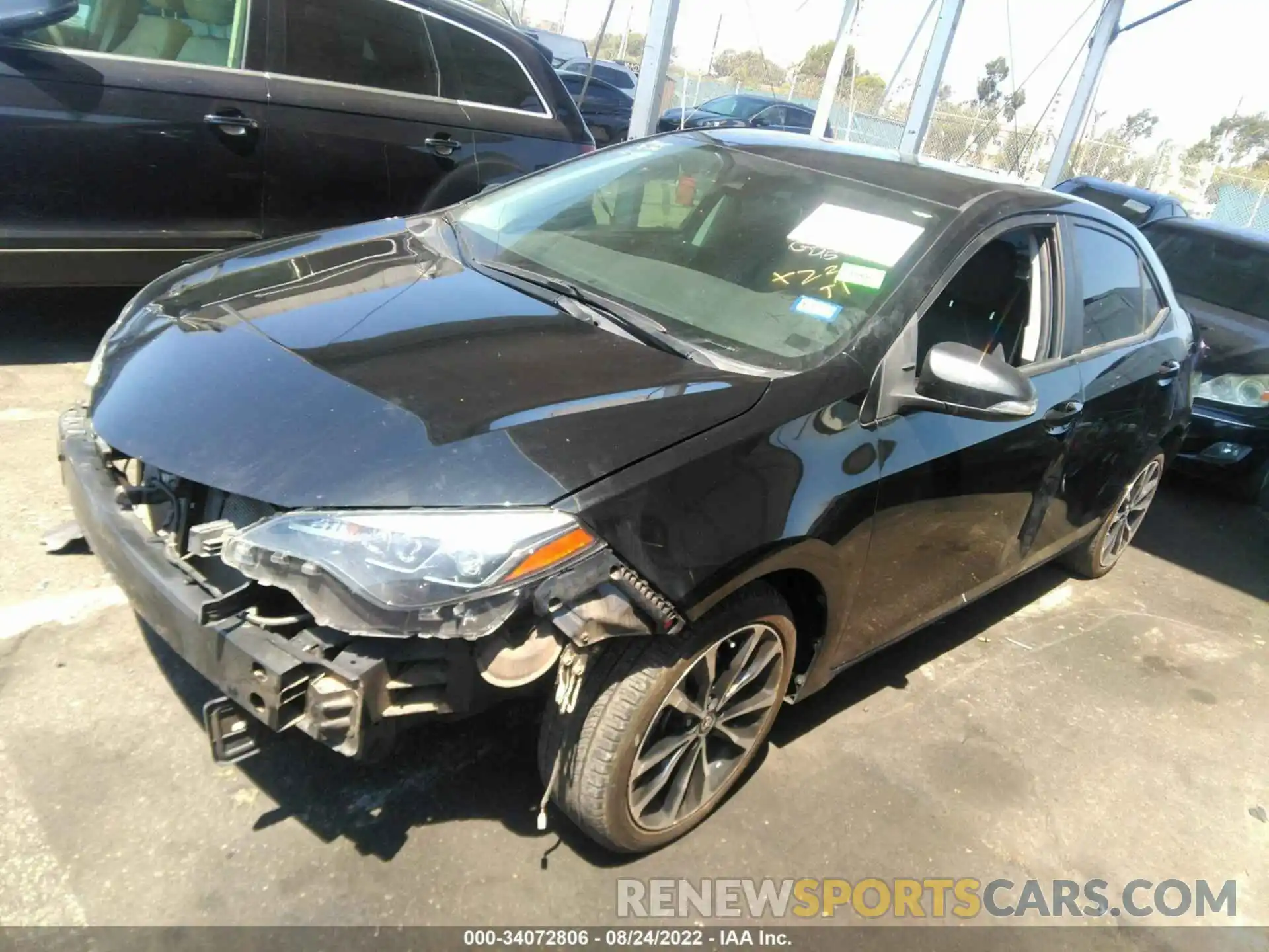 2 Photograph of a damaged car 2T1BURHE7KC177347 TOYOTA COROLLA 2019