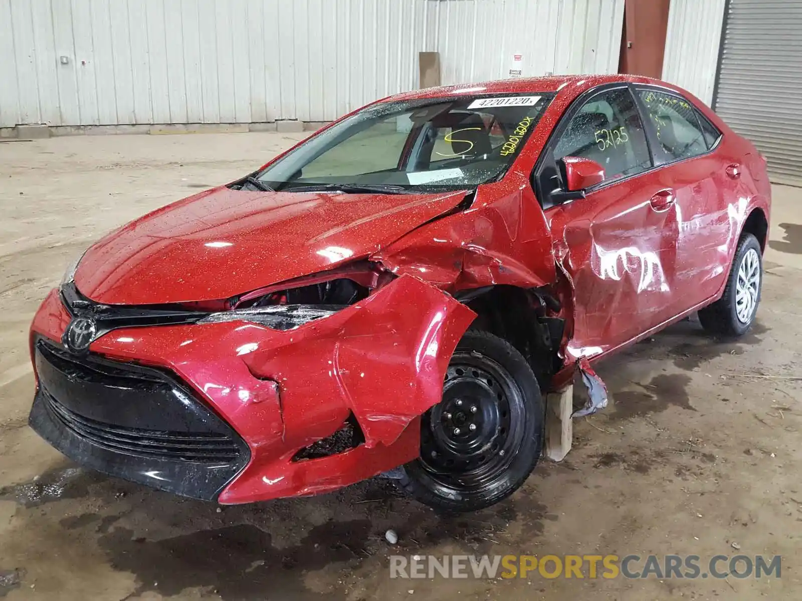 2 Photograph of a damaged car 2T1BURHE7KC177350 TOYOTA COROLLA 2019