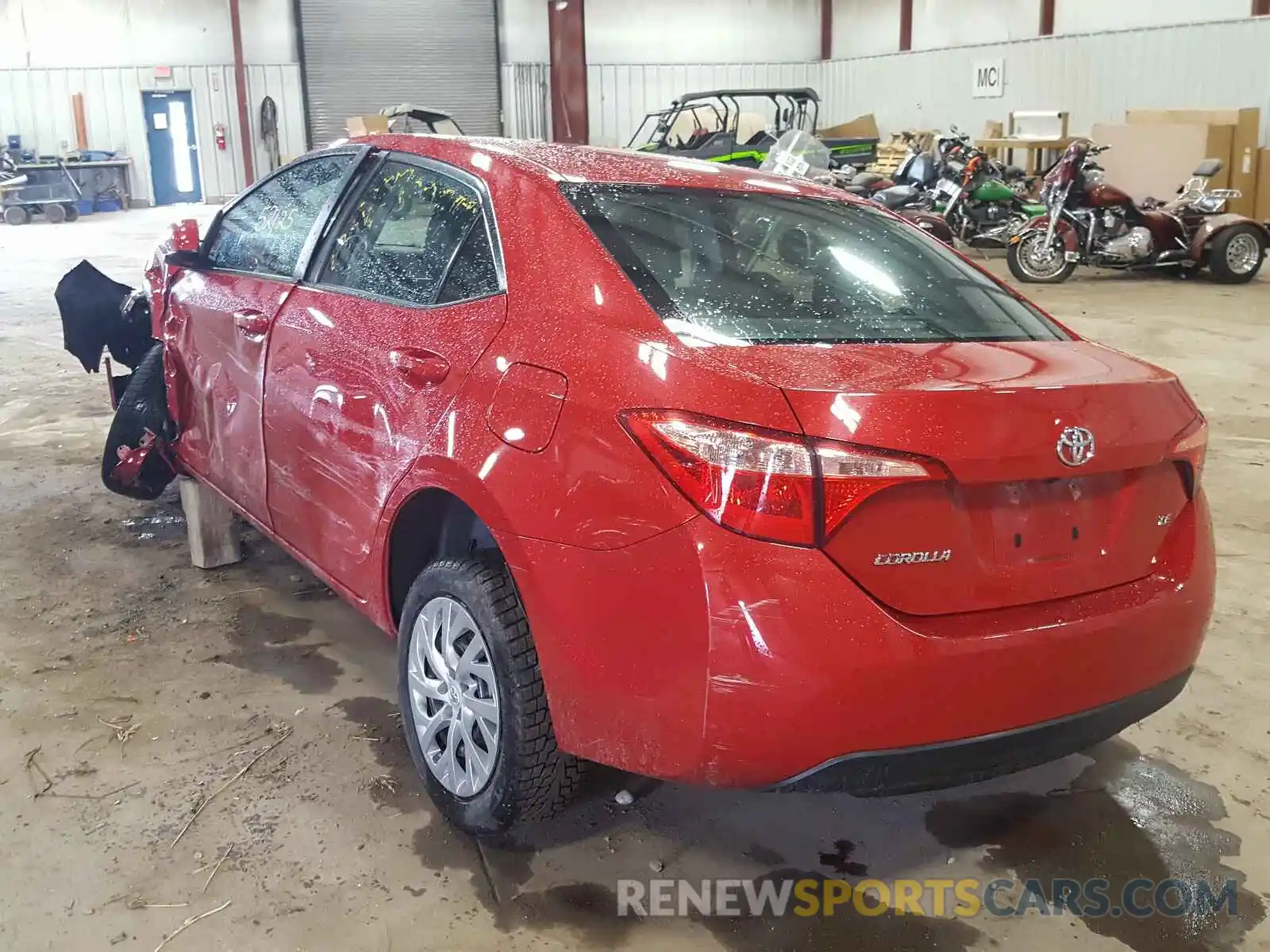 3 Photograph of a damaged car 2T1BURHE7KC177350 TOYOTA COROLLA 2019