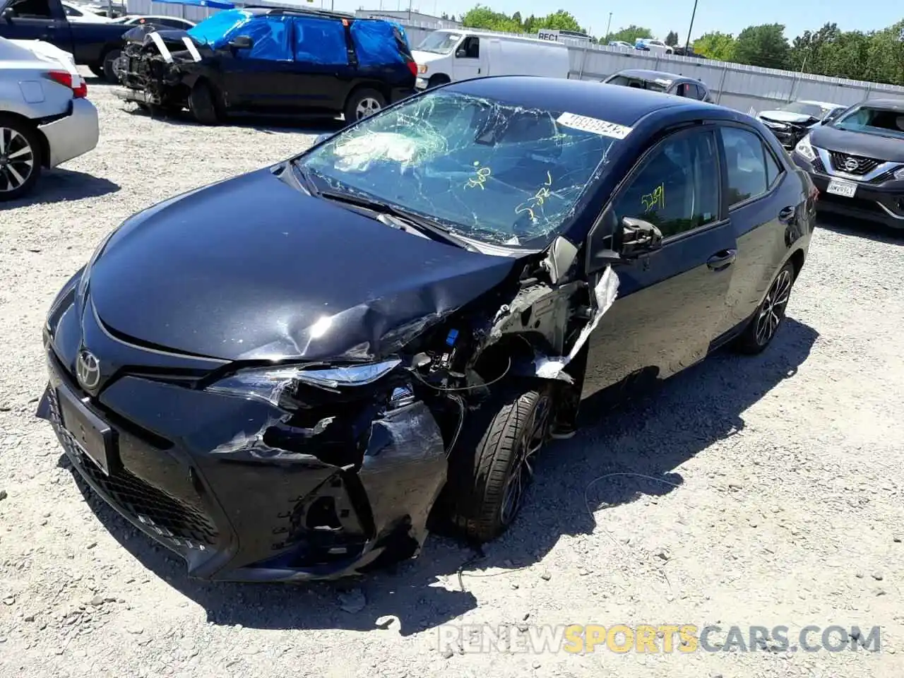 2 Photograph of a damaged car 2T1BURHE7KC177381 TOYOTA COROLLA 2019