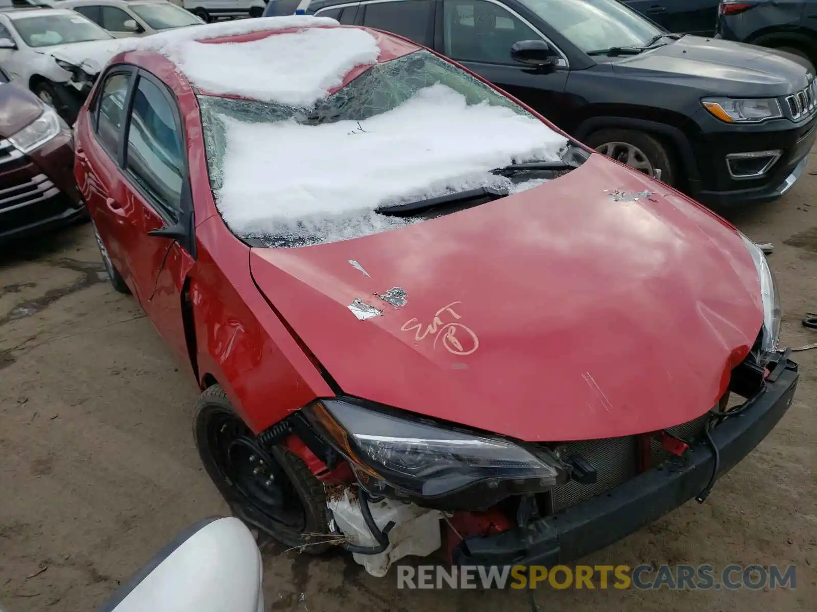 1 Photograph of a damaged car 2T1BURHE7KC177669 TOYOTA COROLLA 2019