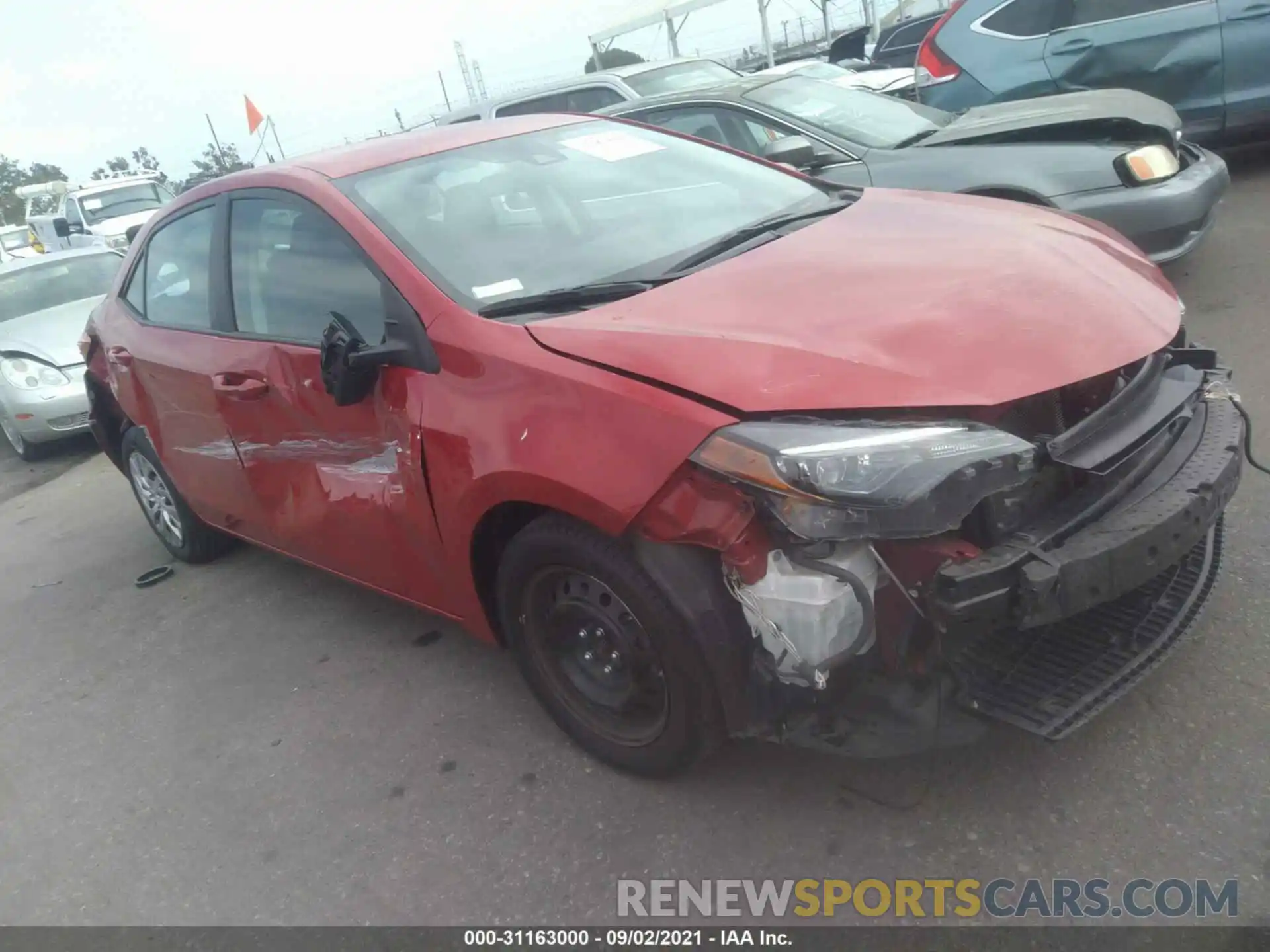 1 Photograph of a damaged car 2T1BURHE7KC178191 TOYOTA COROLLA 2019