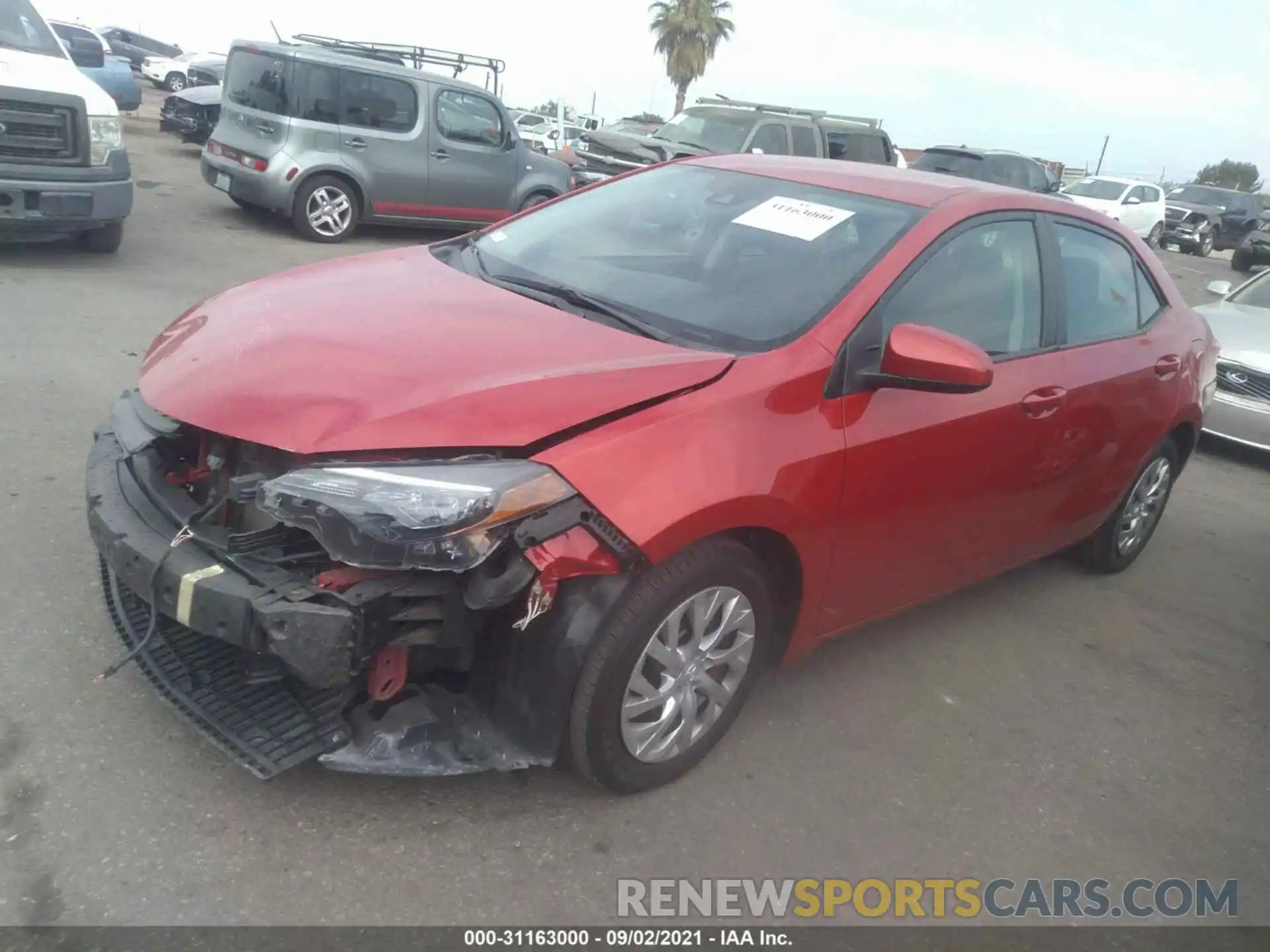 2 Photograph of a damaged car 2T1BURHE7KC178191 TOYOTA COROLLA 2019