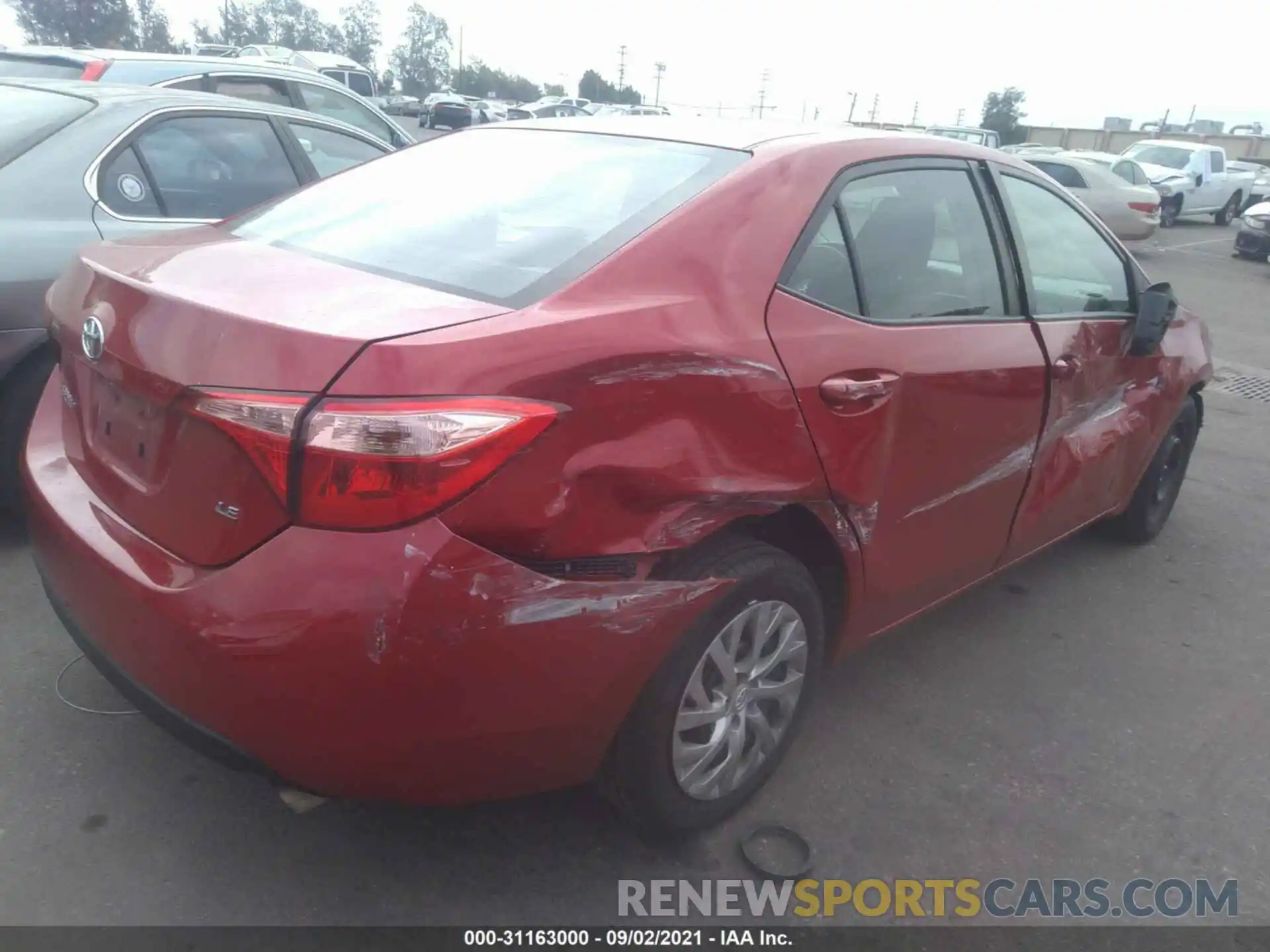 4 Photograph of a damaged car 2T1BURHE7KC178191 TOYOTA COROLLA 2019