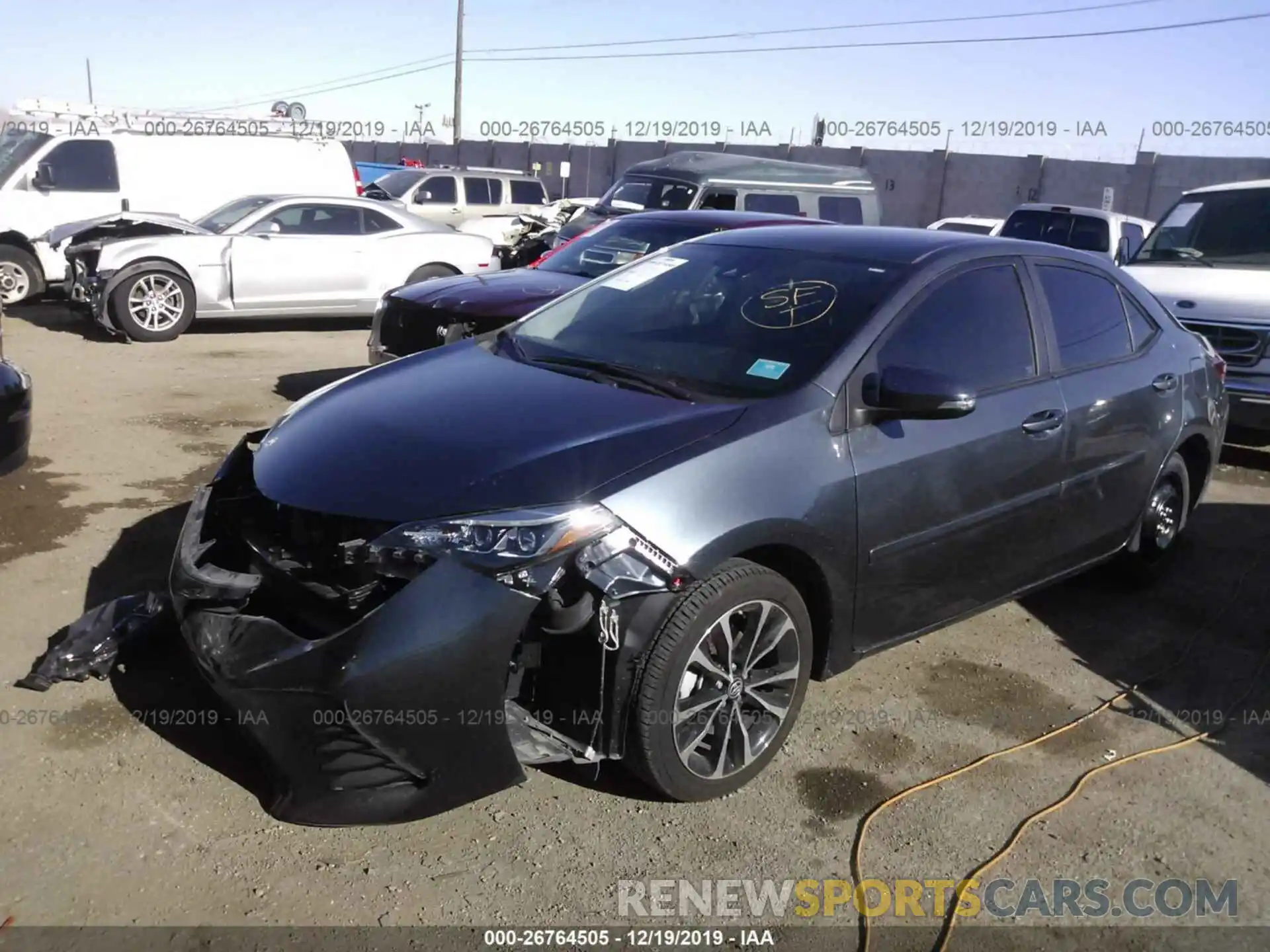 2 Photograph of a damaged car 2T1BURHE7KC179972 TOYOTA COROLLA 2019