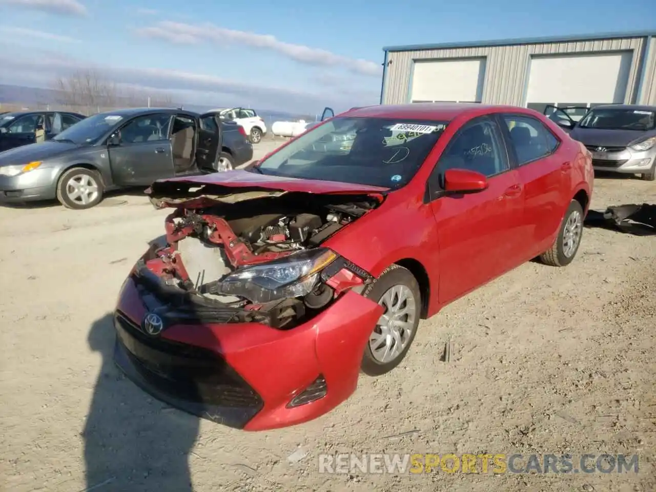 2 Photograph of a damaged car 2T1BURHE7KC180975 TOYOTA COROLLA 2019