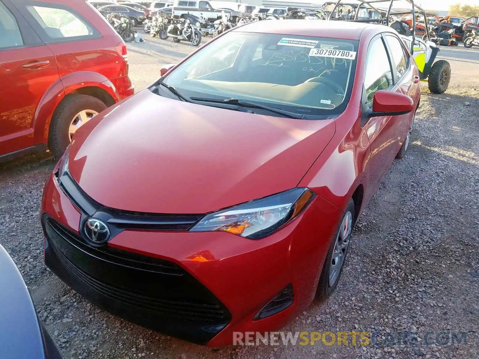 2 Photograph of a damaged car 2T1BURHE7KC182435 TOYOTA COROLLA 2019