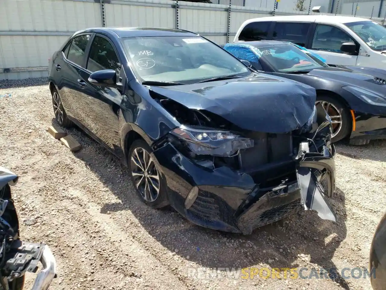 1 Photograph of a damaged car 2T1BURHE7KC182449 TOYOTA COROLLA 2019