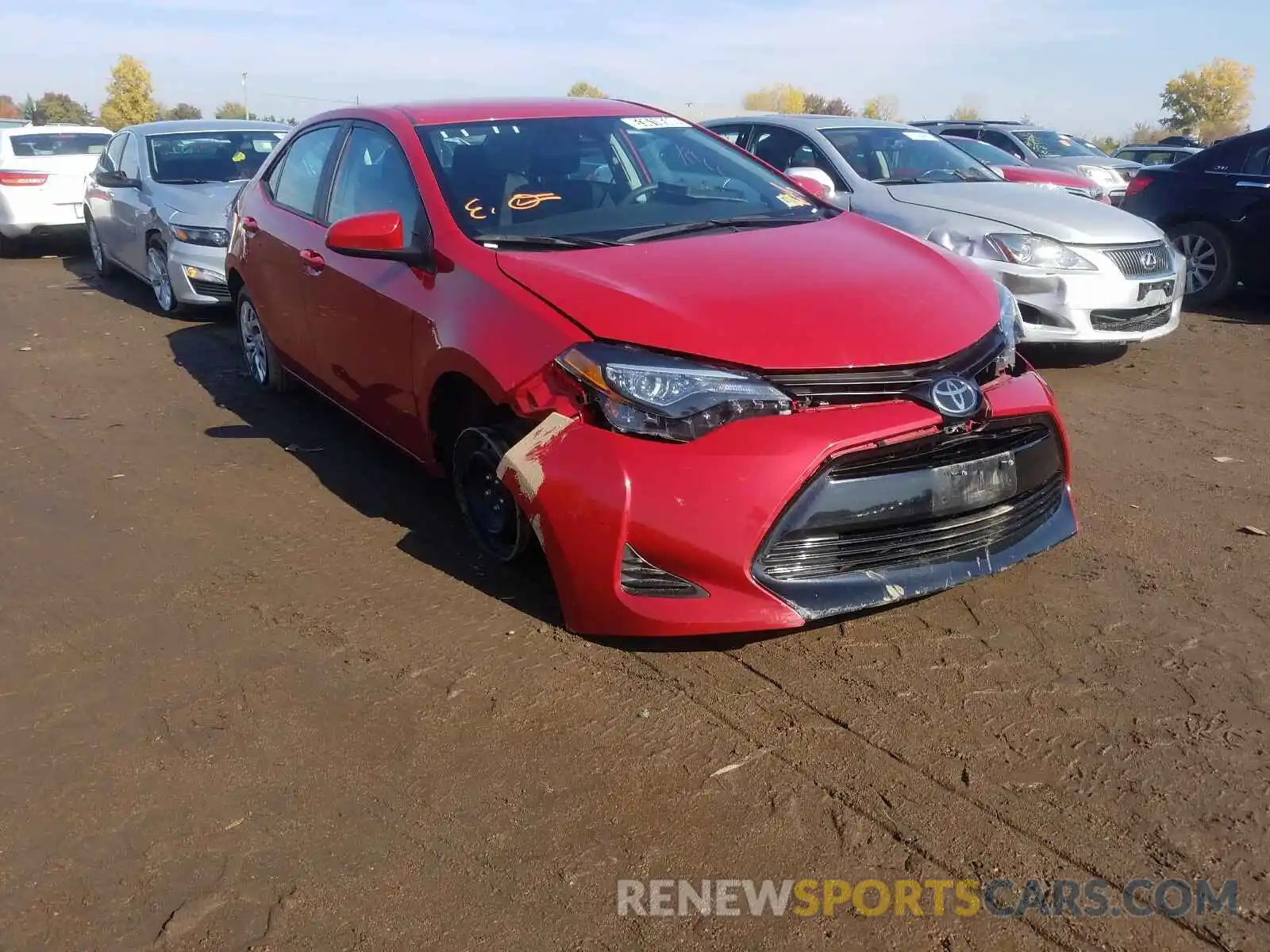 1 Photograph of a damaged car 2T1BURHE7KC182578 TOYOTA COROLLA 2019