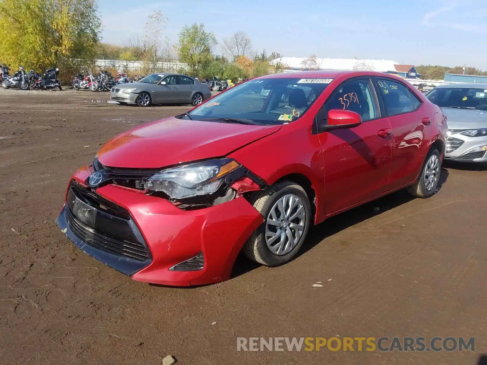 2 Photograph of a damaged car 2T1BURHE7KC182578 TOYOTA COROLLA 2019