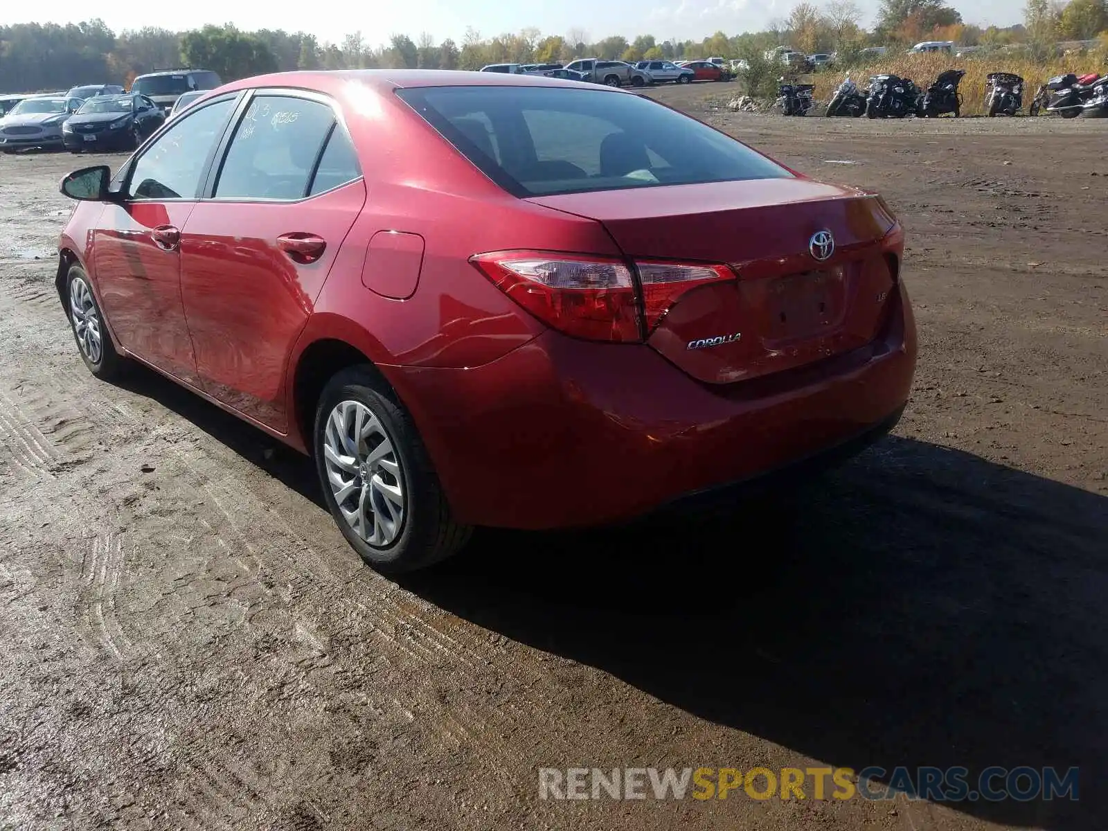 3 Photograph of a damaged car 2T1BURHE7KC182578 TOYOTA COROLLA 2019