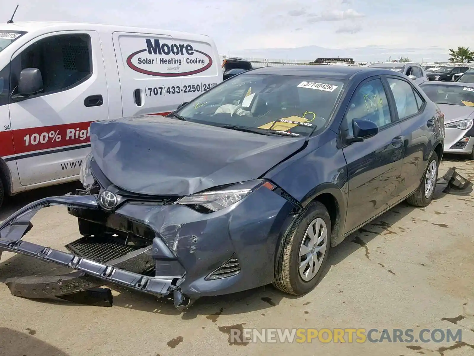 2 Photograph of a damaged car 2T1BURHE7KC182998 TOYOTA COROLLA 2019