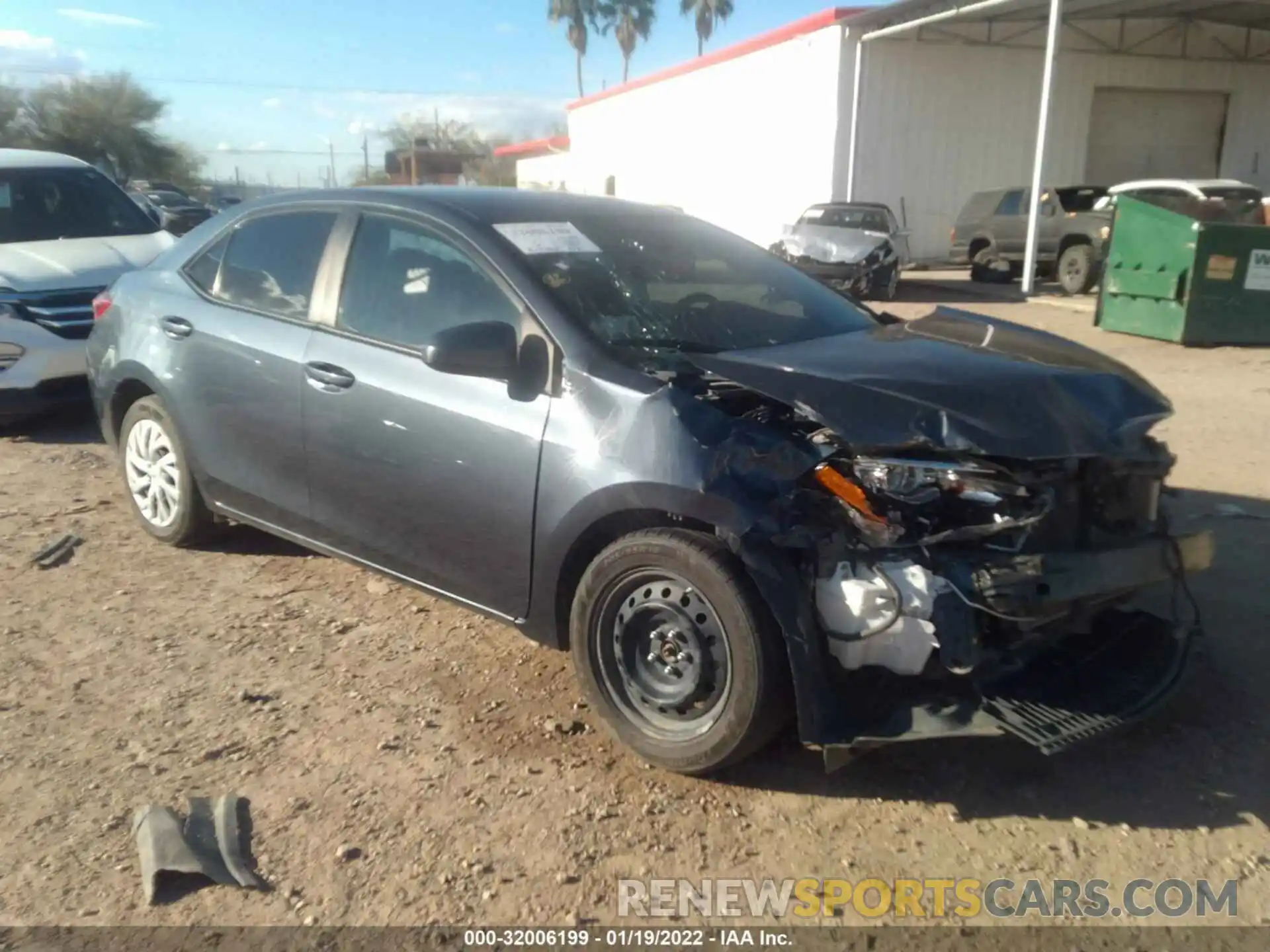 1 Photograph of a damaged car 2T1BURHE7KC183729 TOYOTA COROLLA 2019