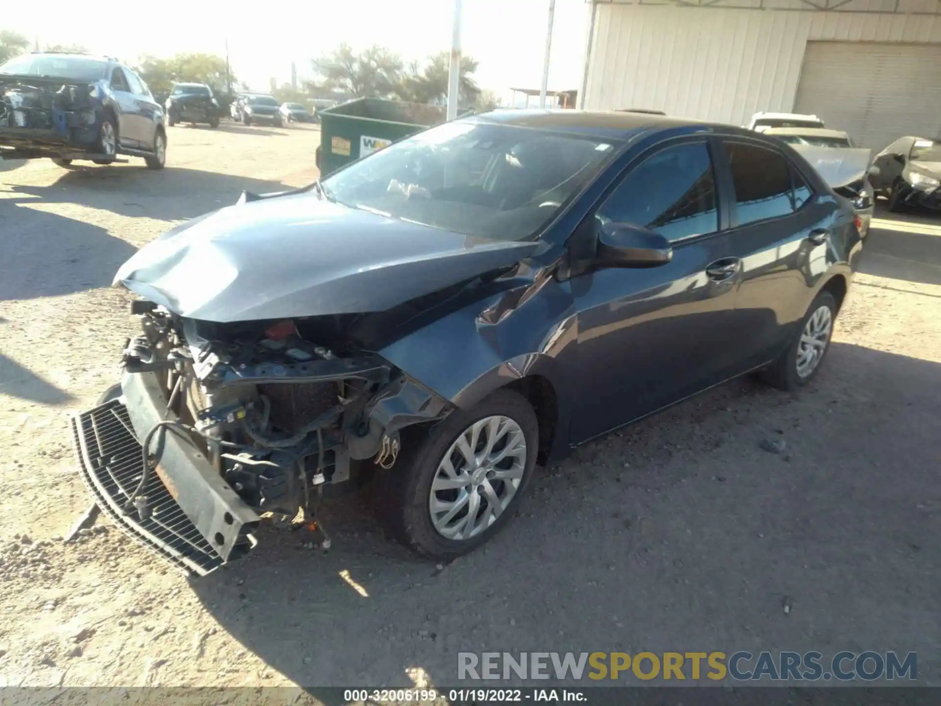 2 Photograph of a damaged car 2T1BURHE7KC183729 TOYOTA COROLLA 2019