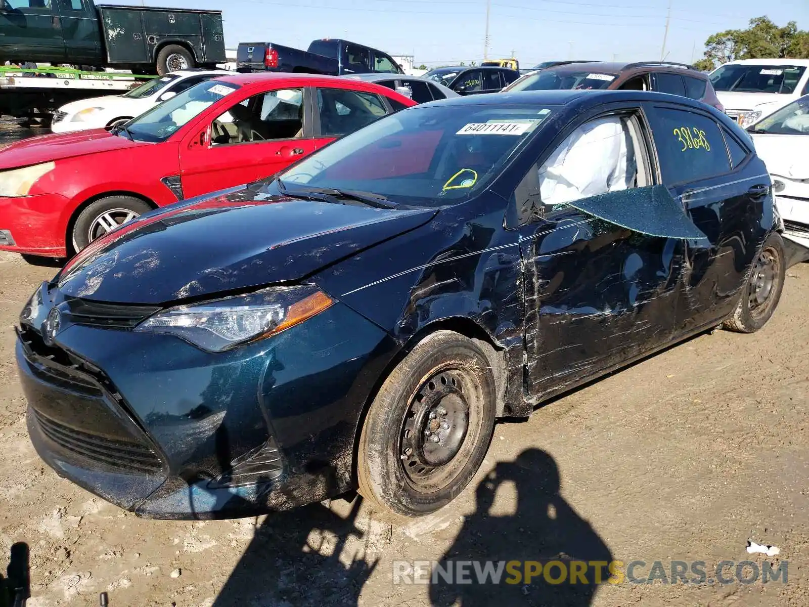 2 Photograph of a damaged car 2T1BURHE7KC183746 TOYOTA COROLLA 2019