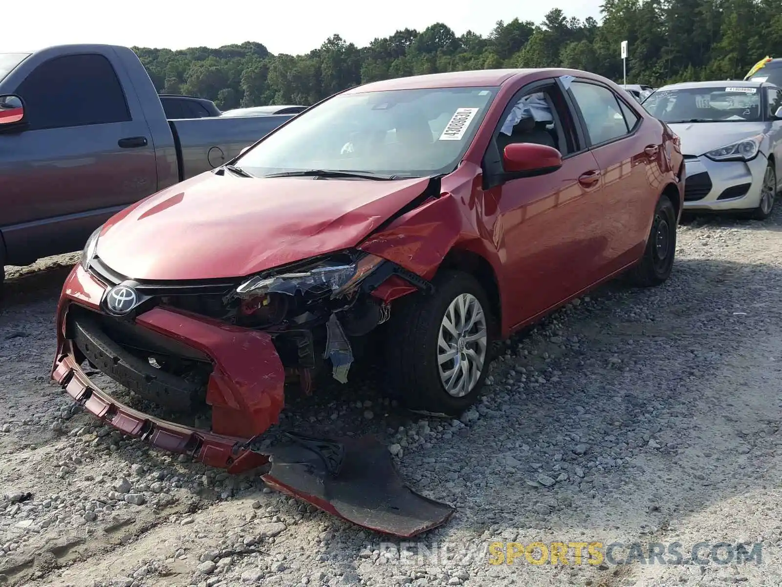 2 Photograph of a damaged car 2T1BURHE7KC184475 TOYOTA COROLLA 2019