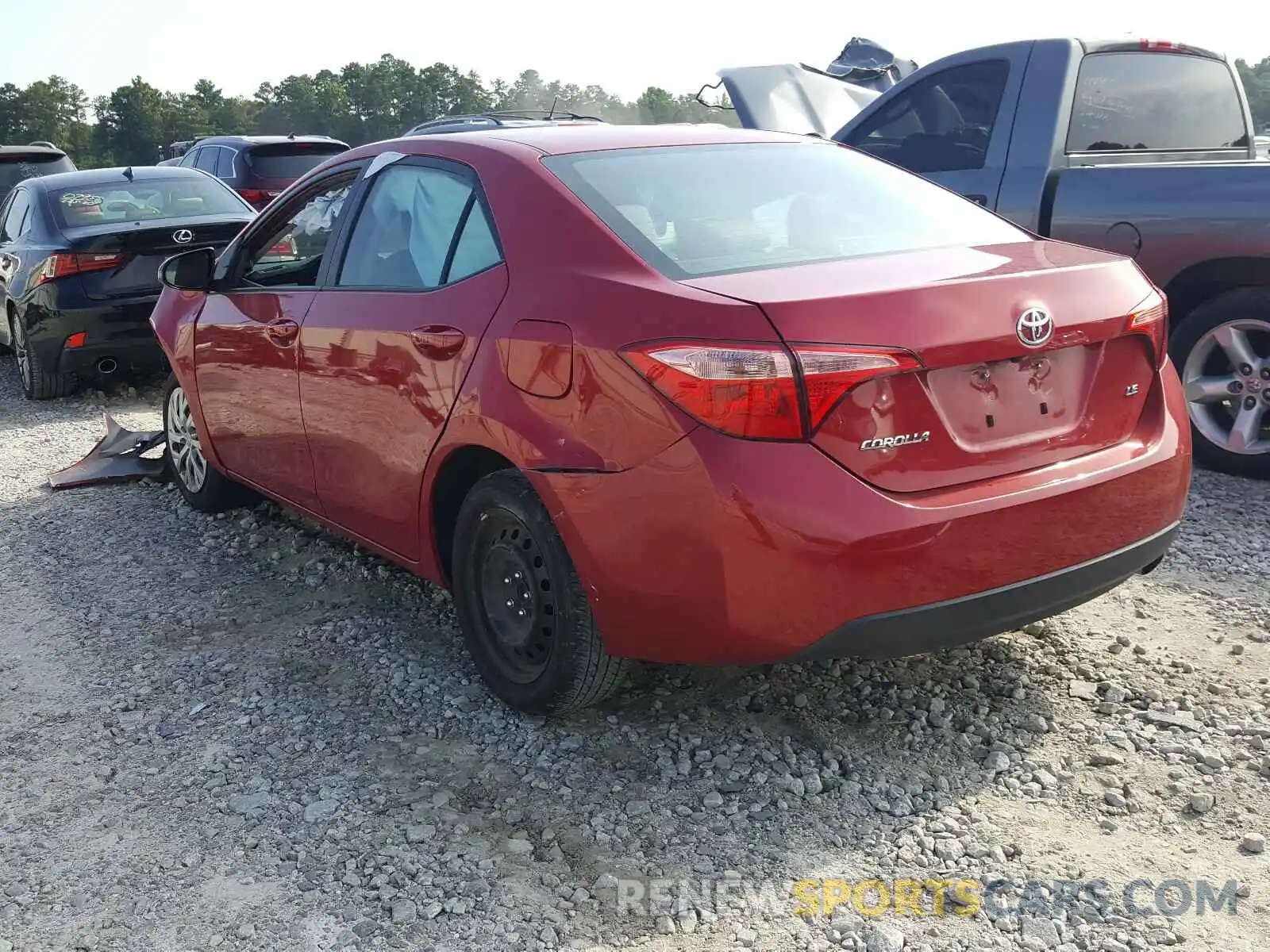 3 Photograph of a damaged car 2T1BURHE7KC184475 TOYOTA COROLLA 2019