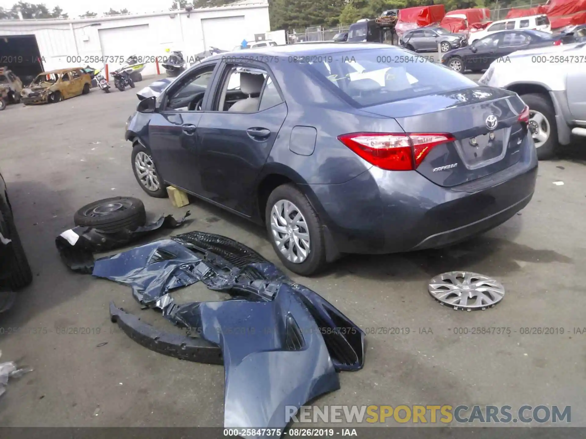 3 Photograph of a damaged car 2T1BURHE7KC185531 TOYOTA COROLLA 2019