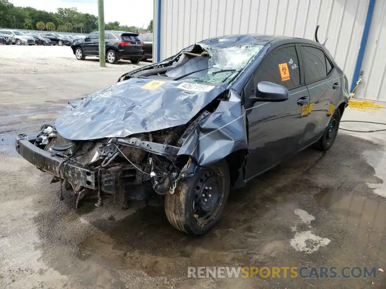 2 Photograph of a damaged car 2T1BURHE7KC186467 TOYOTA COROLLA 2019