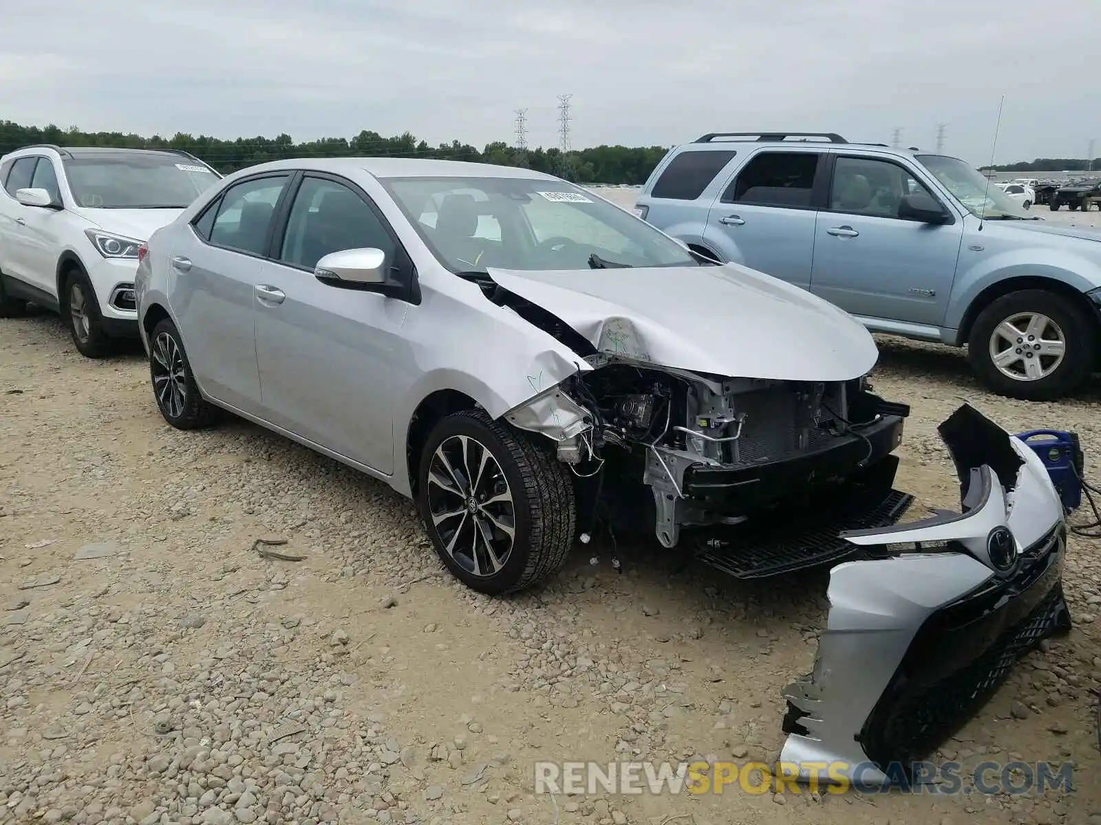 1 Photograph of a damaged car 2T1BURHE7KC186646 TOYOTA COROLLA 2019