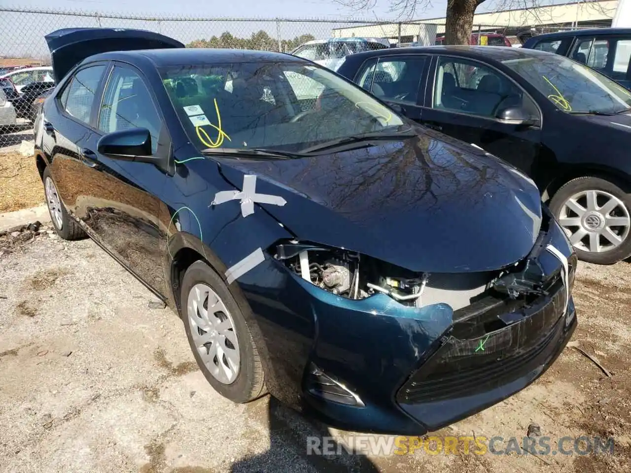 1 Photograph of a damaged car 2T1BURHE7KC187599 TOYOTA COROLLA 2019