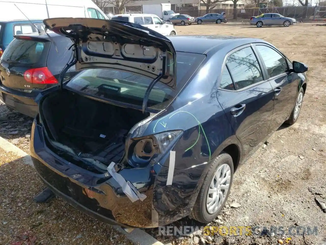 4 Photograph of a damaged car 2T1BURHE7KC187599 TOYOTA COROLLA 2019