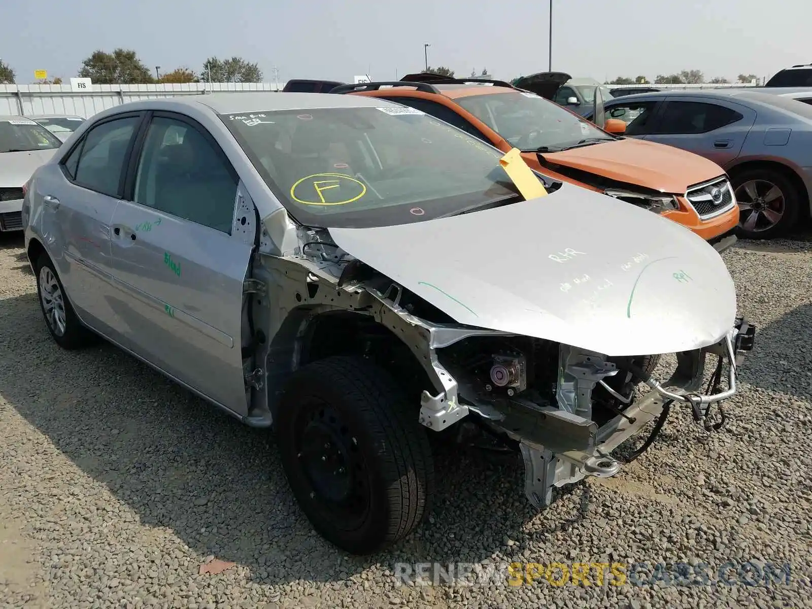 1 Photograph of a damaged car 2T1BURHE7KC187649 TOYOTA COROLLA 2019