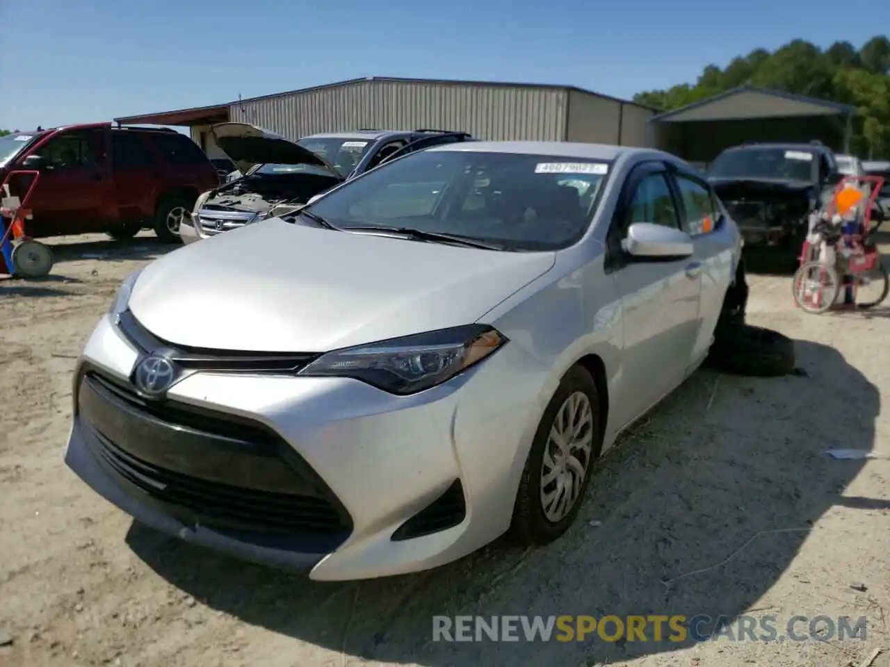 2 Photograph of a damaged car 2T1BURHE7KC187845 TOYOTA COROLLA 2019