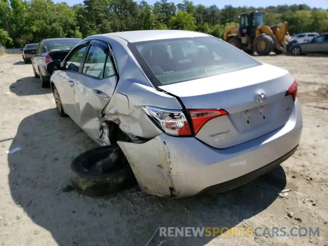 3 Photograph of a damaged car 2T1BURHE7KC187845 TOYOTA COROLLA 2019