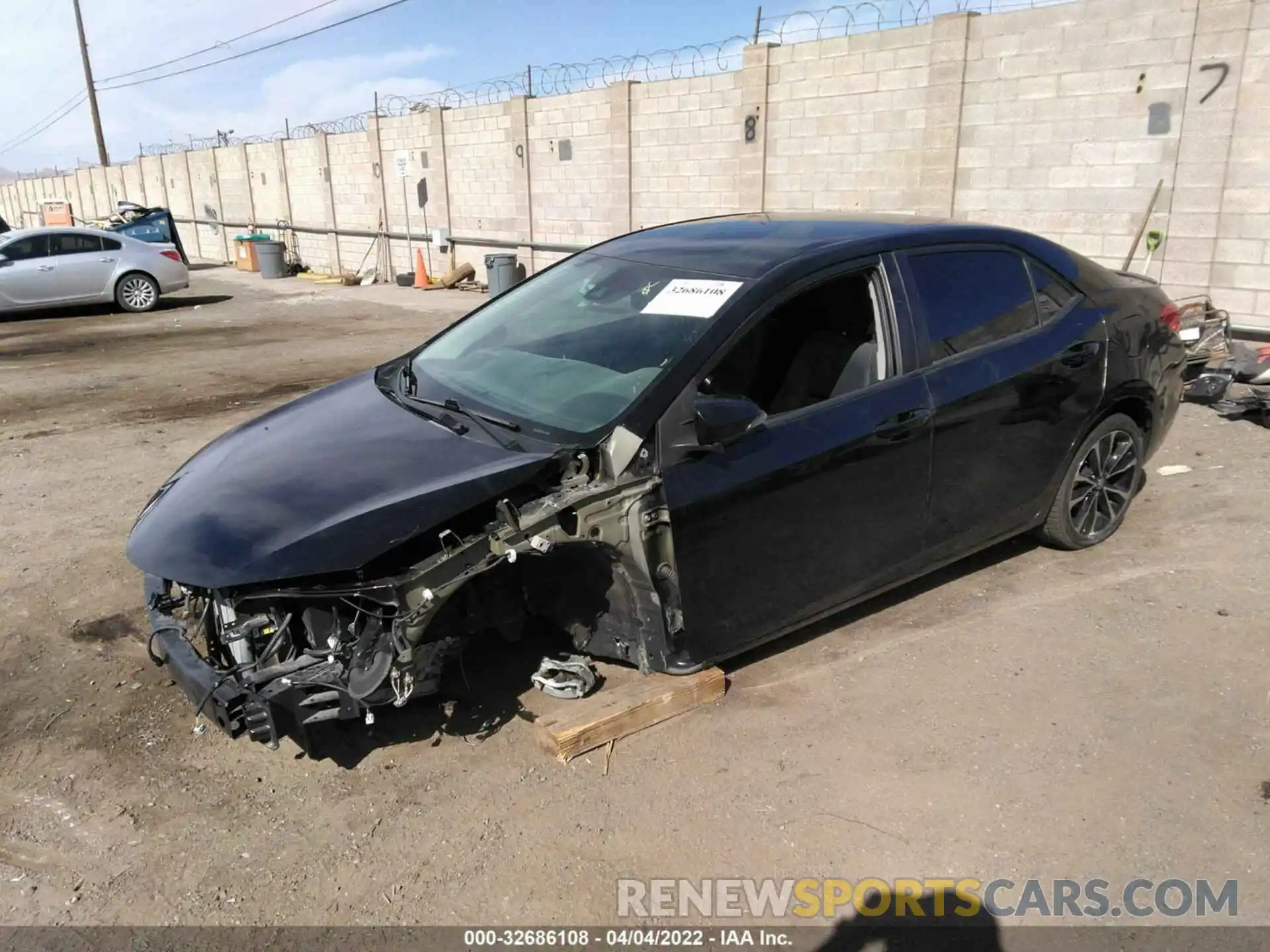 2 Photograph of a damaged car 2T1BURHE7KC190566 TOYOTA COROLLA 2019