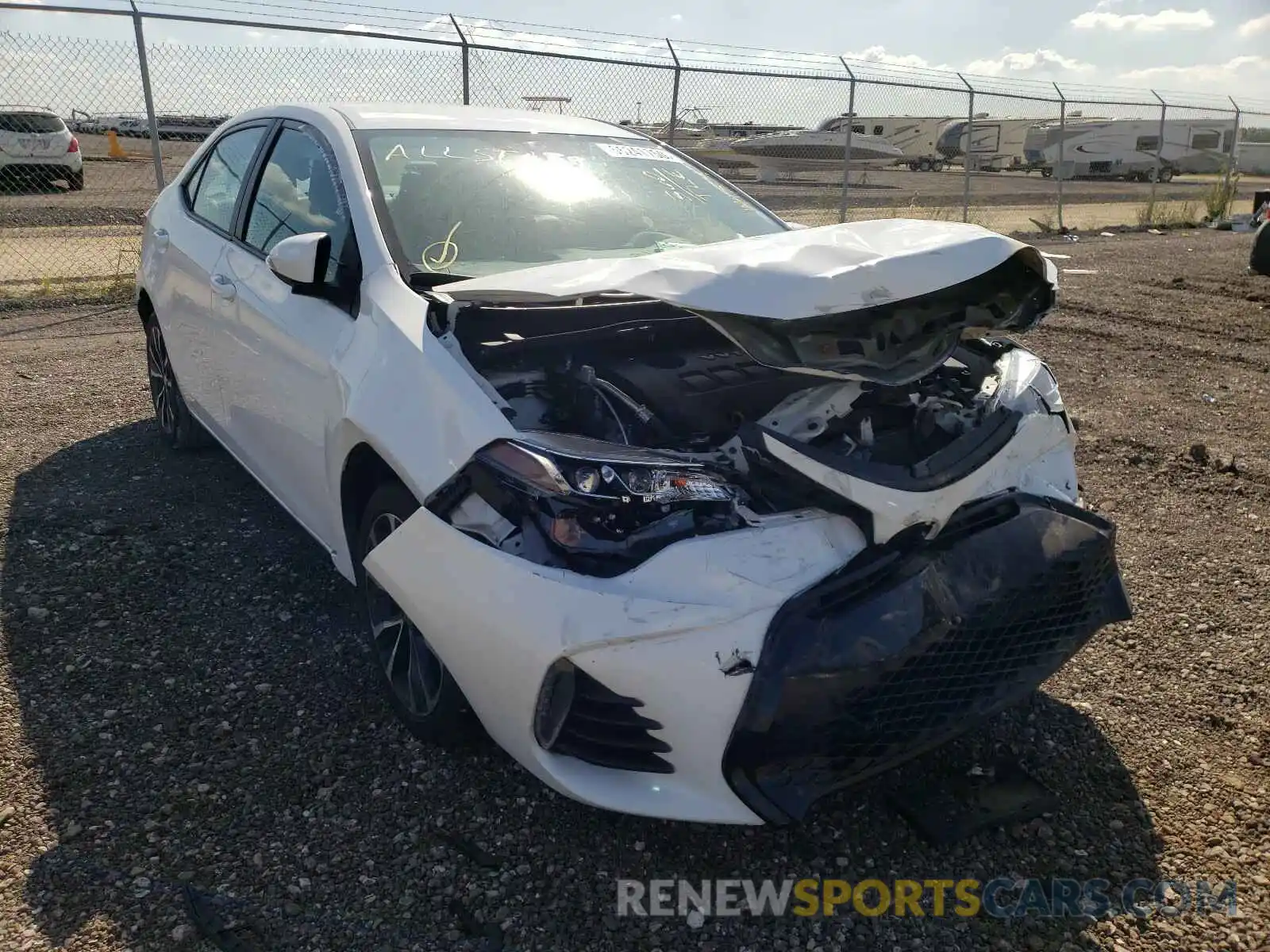 1 Photograph of a damaged car 2T1BURHE7KC191314 TOYOTA COROLLA 2019