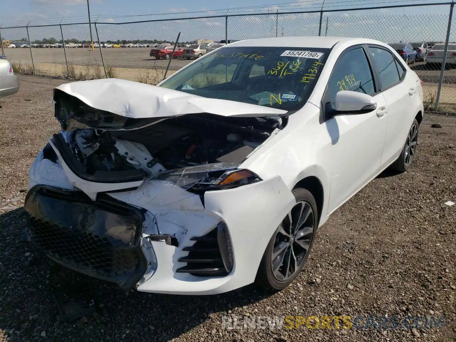 2 Photograph of a damaged car 2T1BURHE7KC191314 TOYOTA COROLLA 2019