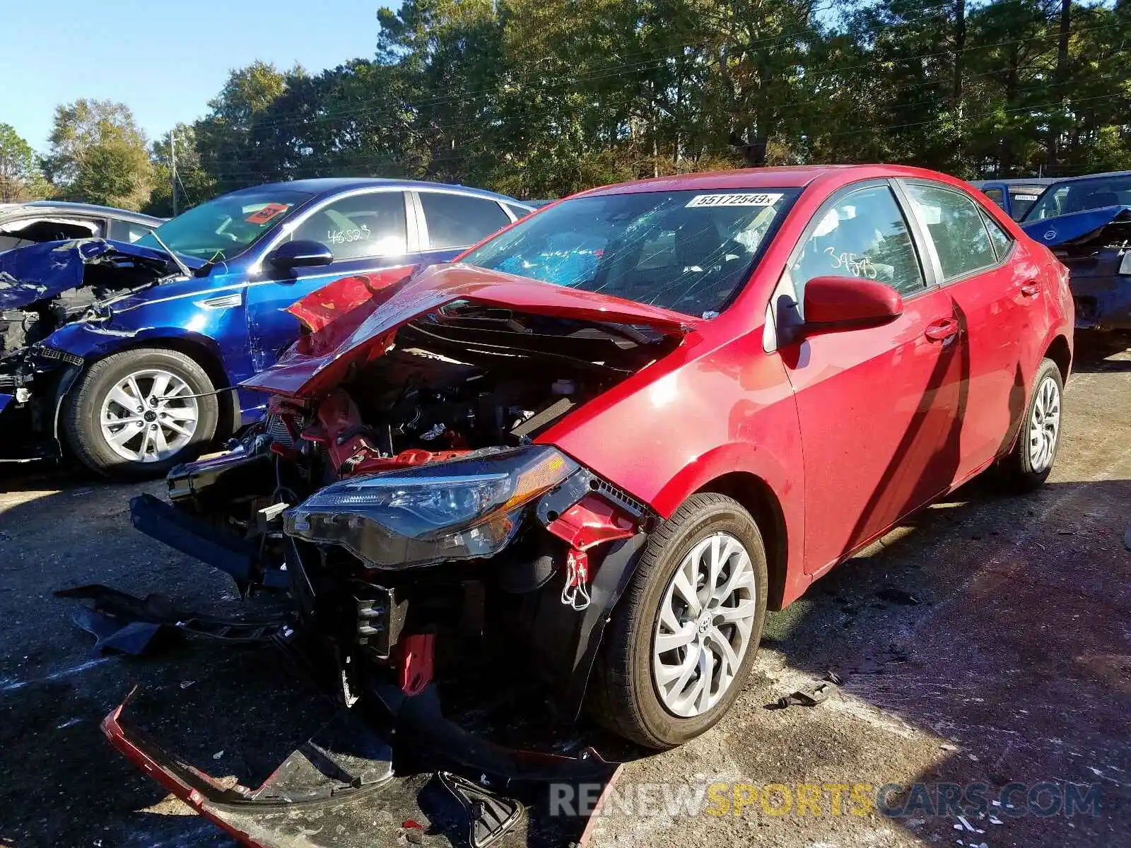 2 Photograph of a damaged car 2T1BURHE7KC191703 TOYOTA COROLLA 2019