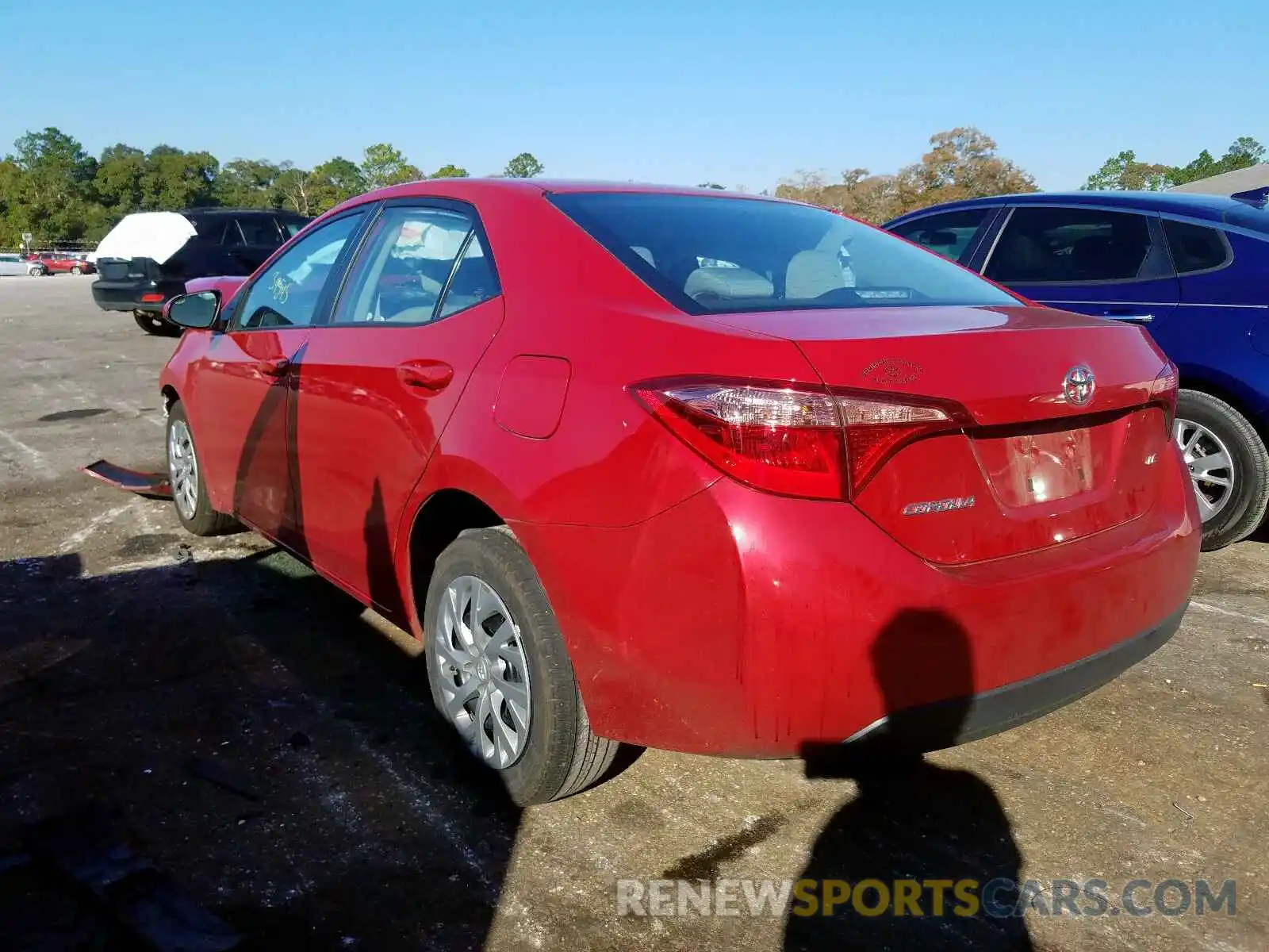 3 Photograph of a damaged car 2T1BURHE7KC191703 TOYOTA COROLLA 2019