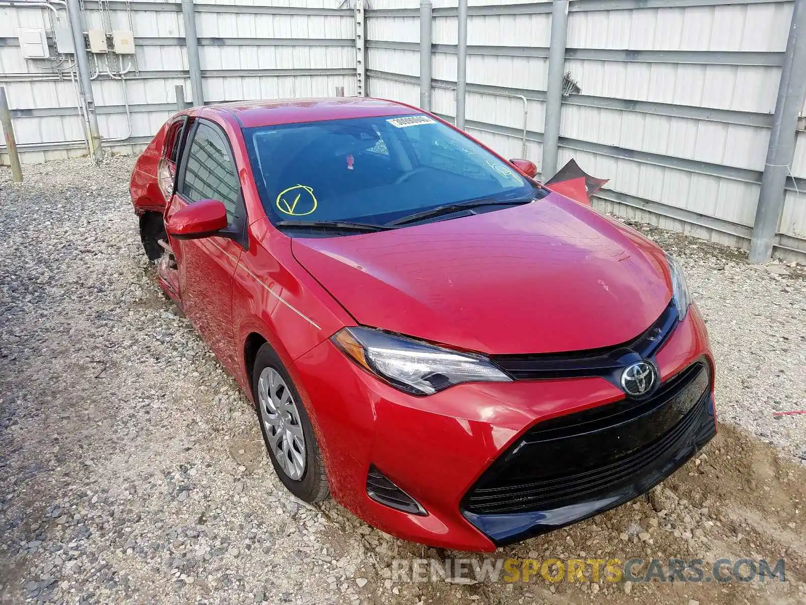 1 Photograph of a damaged car 2T1BURHE7KC191796 TOYOTA COROLLA 2019